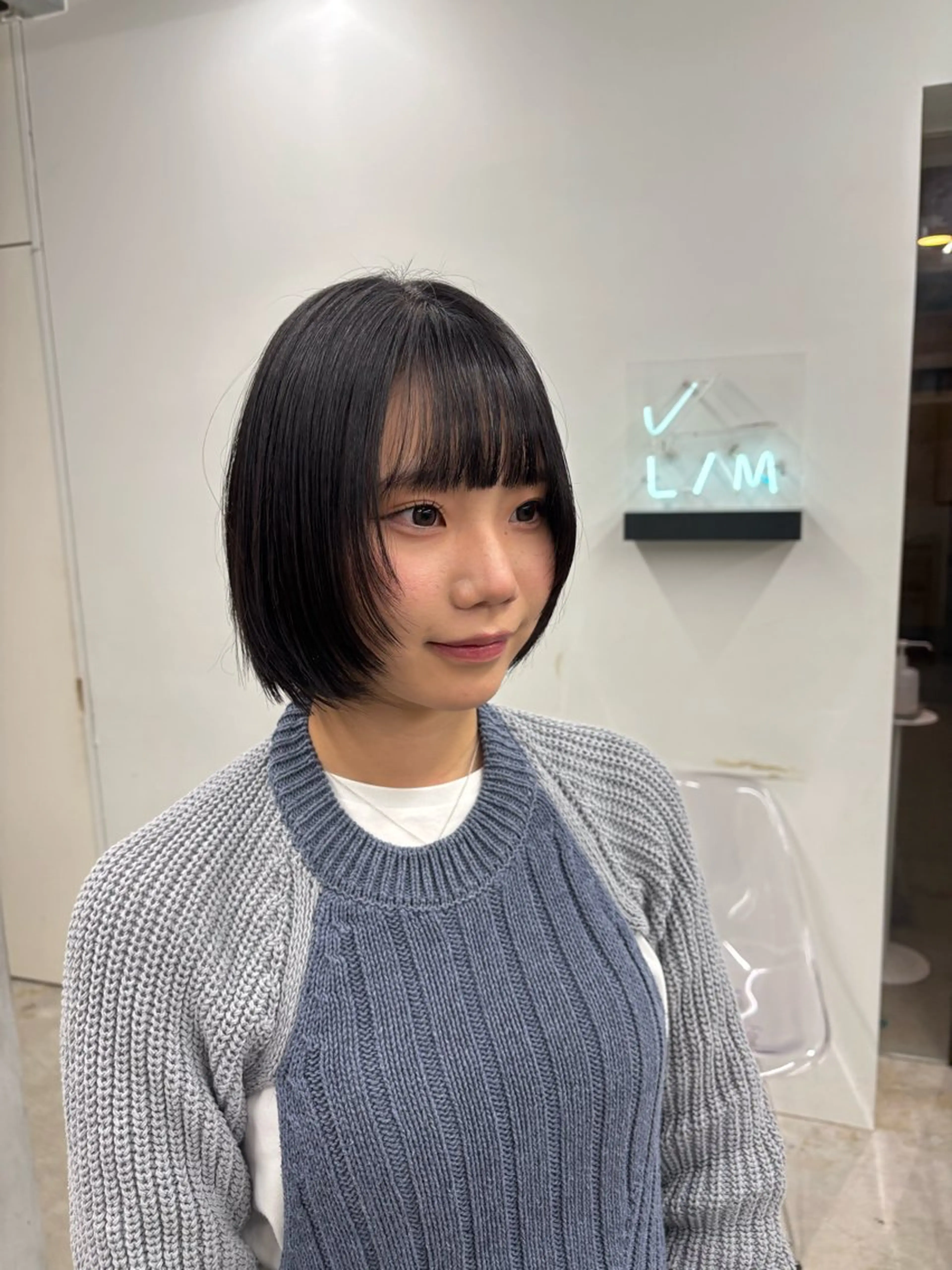 ショート ボブレイヤー ボブ 顔周りカット レイヤーカット カネコ ノノカのヘアスタイル