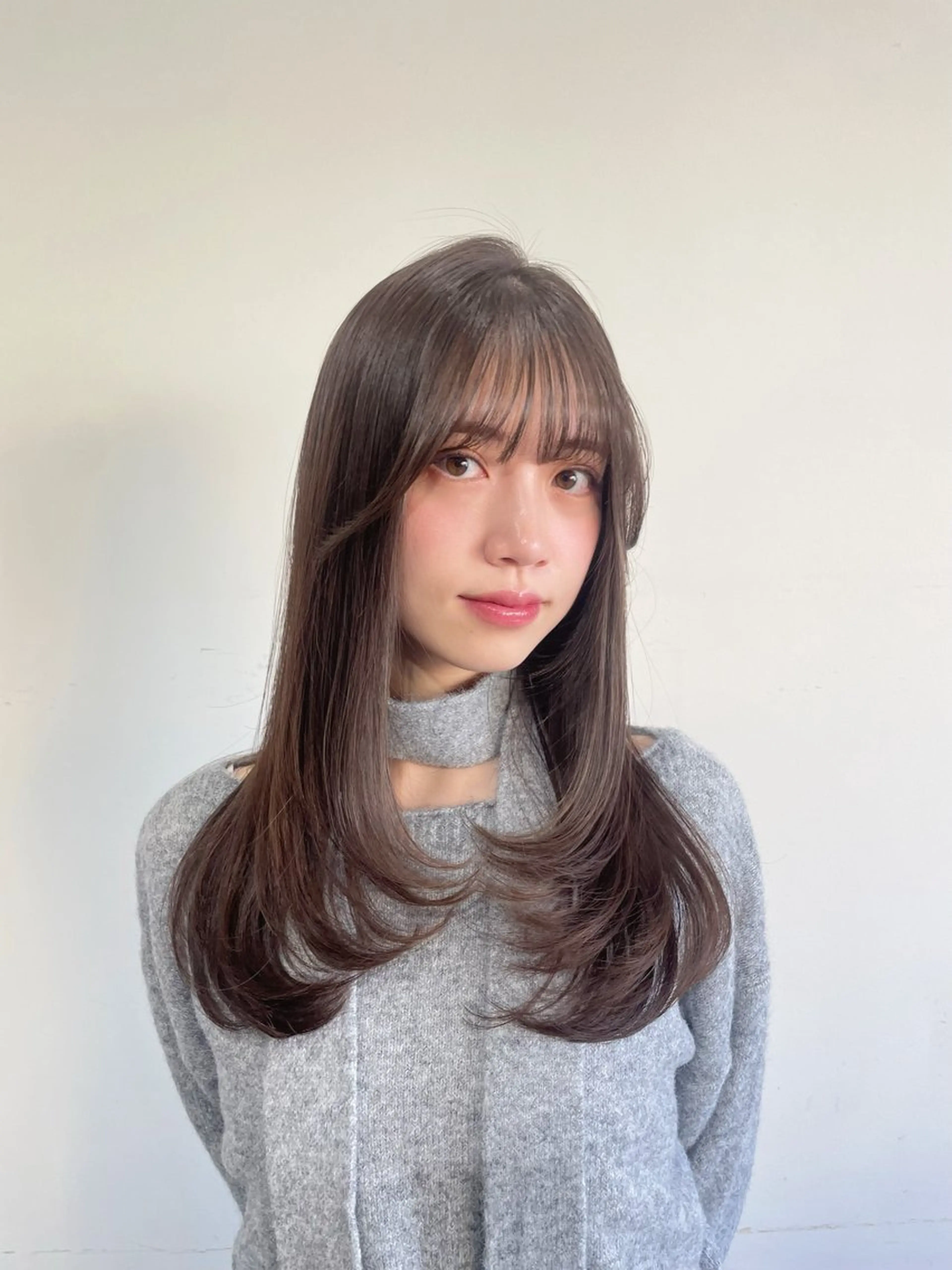 ロング カラー ベージュカラー ヘーゼル ヘアカラー sora/レイヤー/ 似合わせカット🎀のヘアスタイル