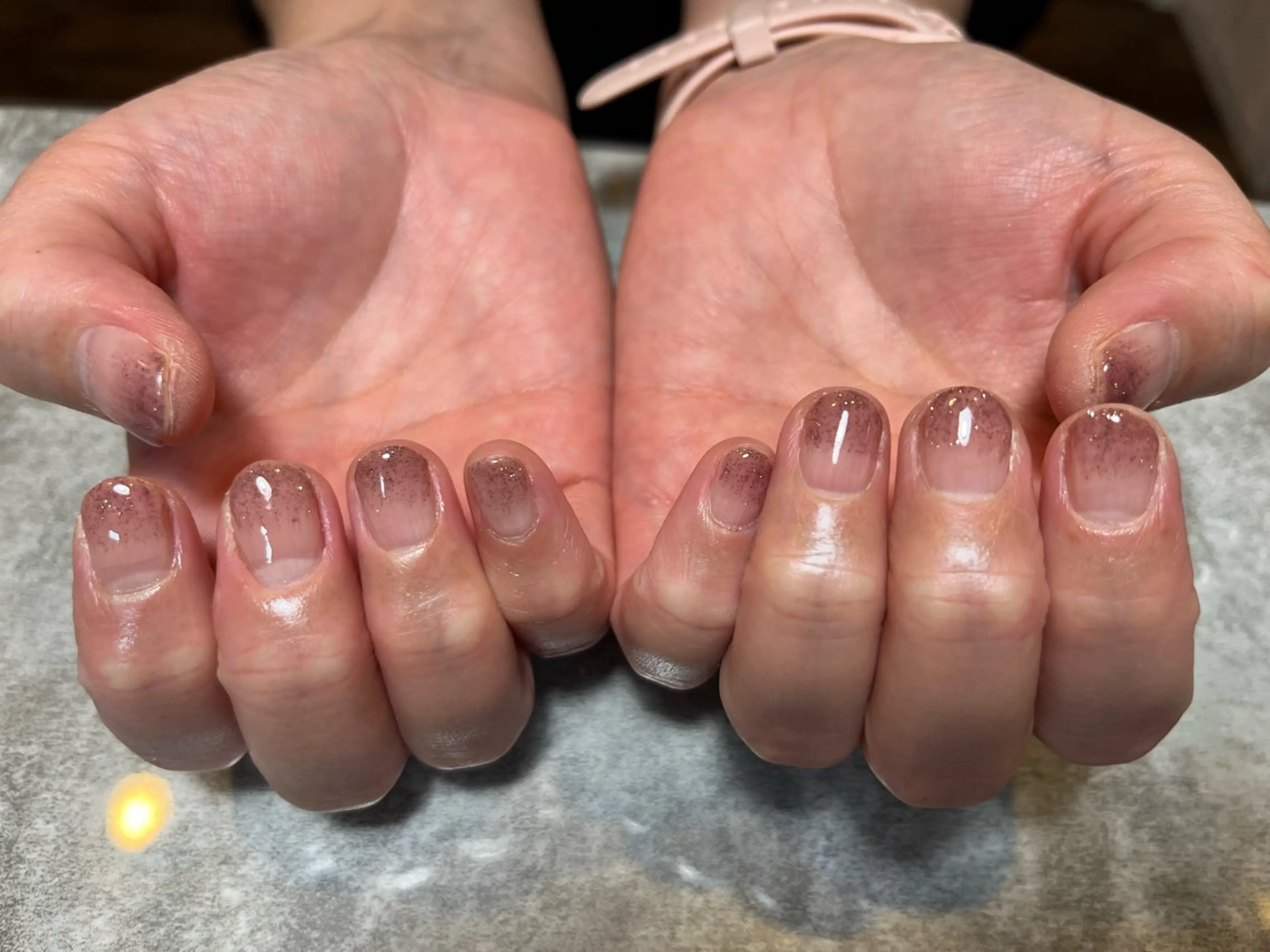 ネイル ラメ(グリッター) ラメグラデーション 福井 ゆののネイルデザイン