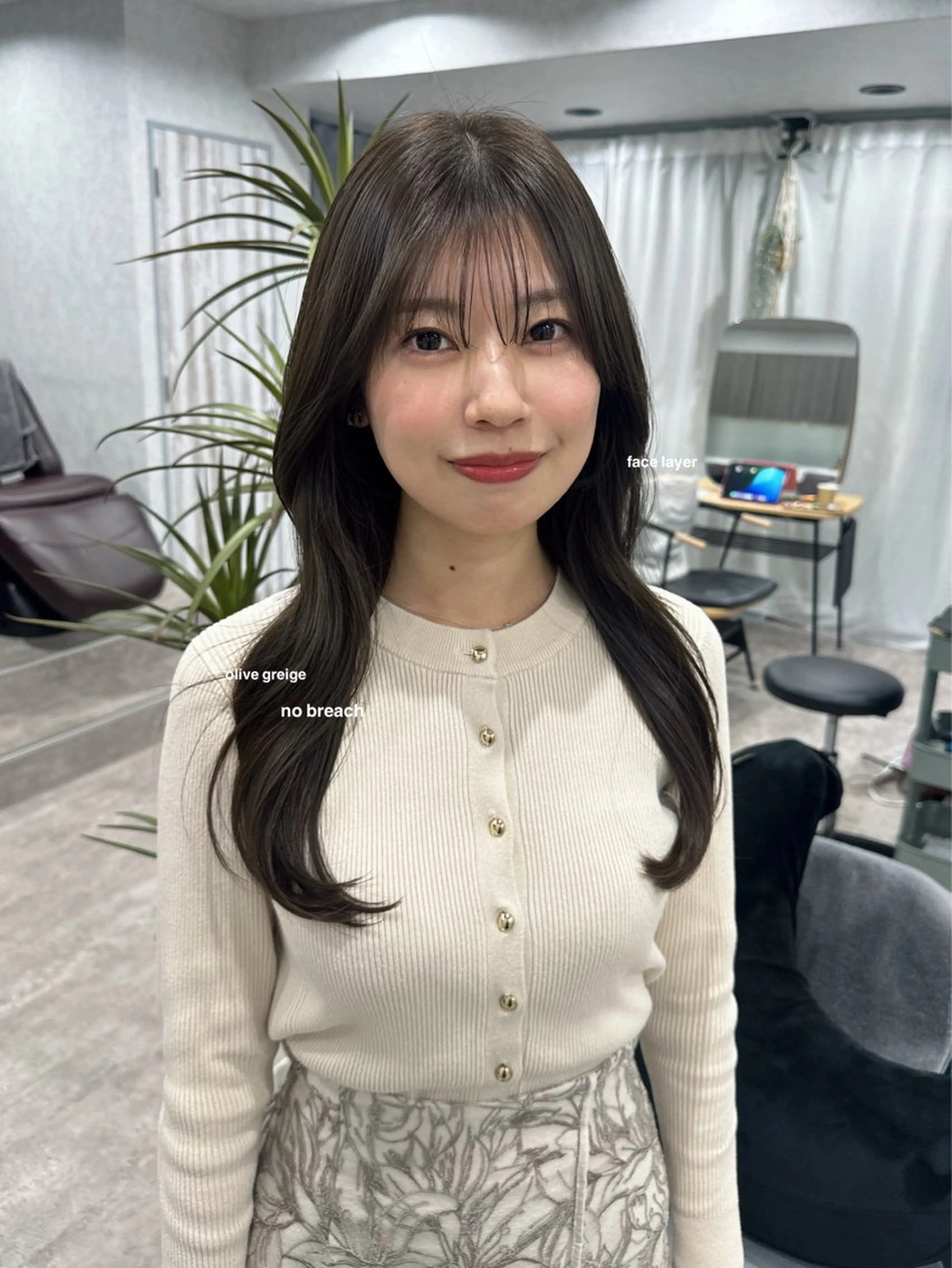 ロング カラー カット ヘアカラー トリートメント v-lab studio所属・韓国レイヤーカット/ 艶カラー/ noaのヘアスタイル