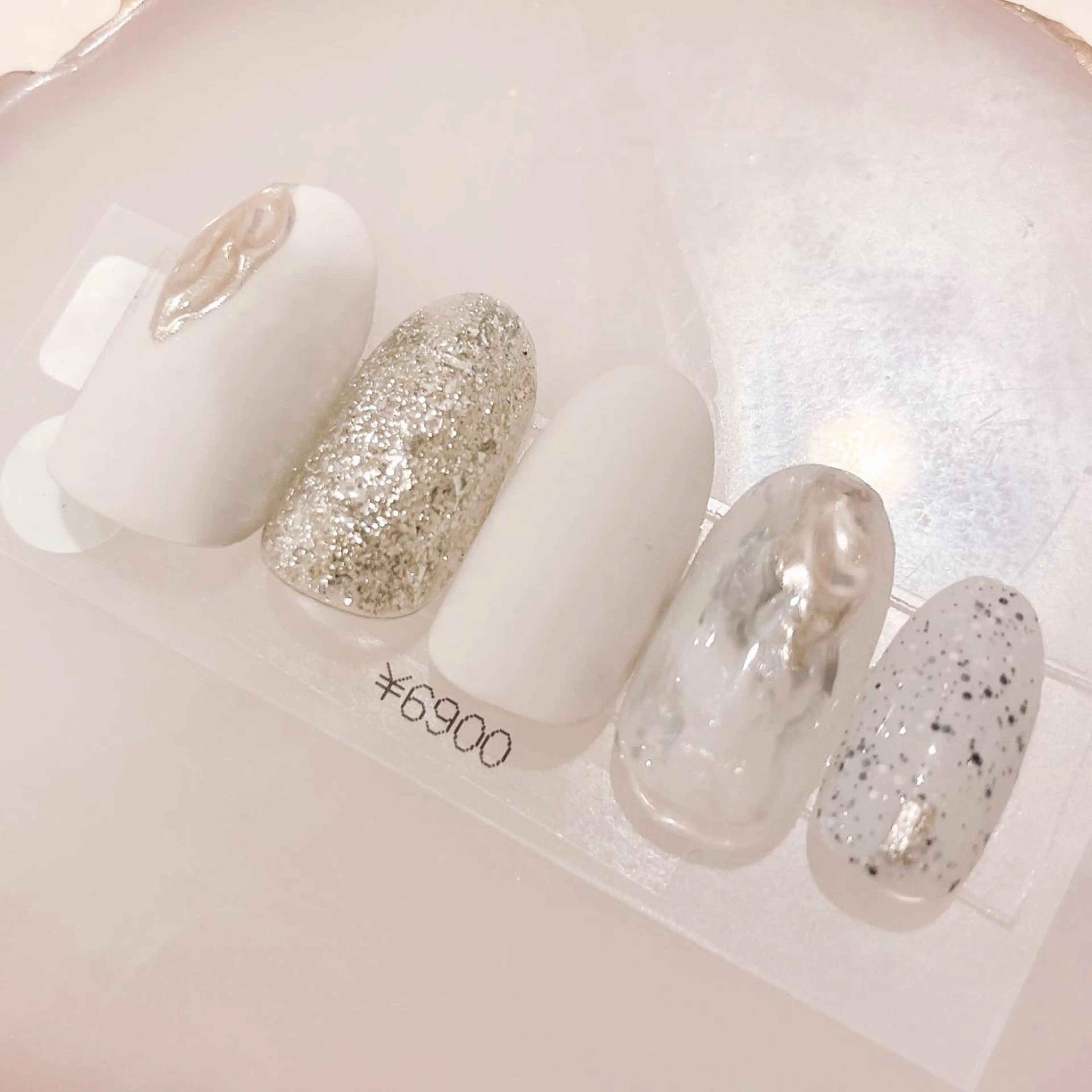 ネイル 大理石ネイル(マーブル) ミラーネイル ハンドネイル CHIARA nailsのネイルデザイン
