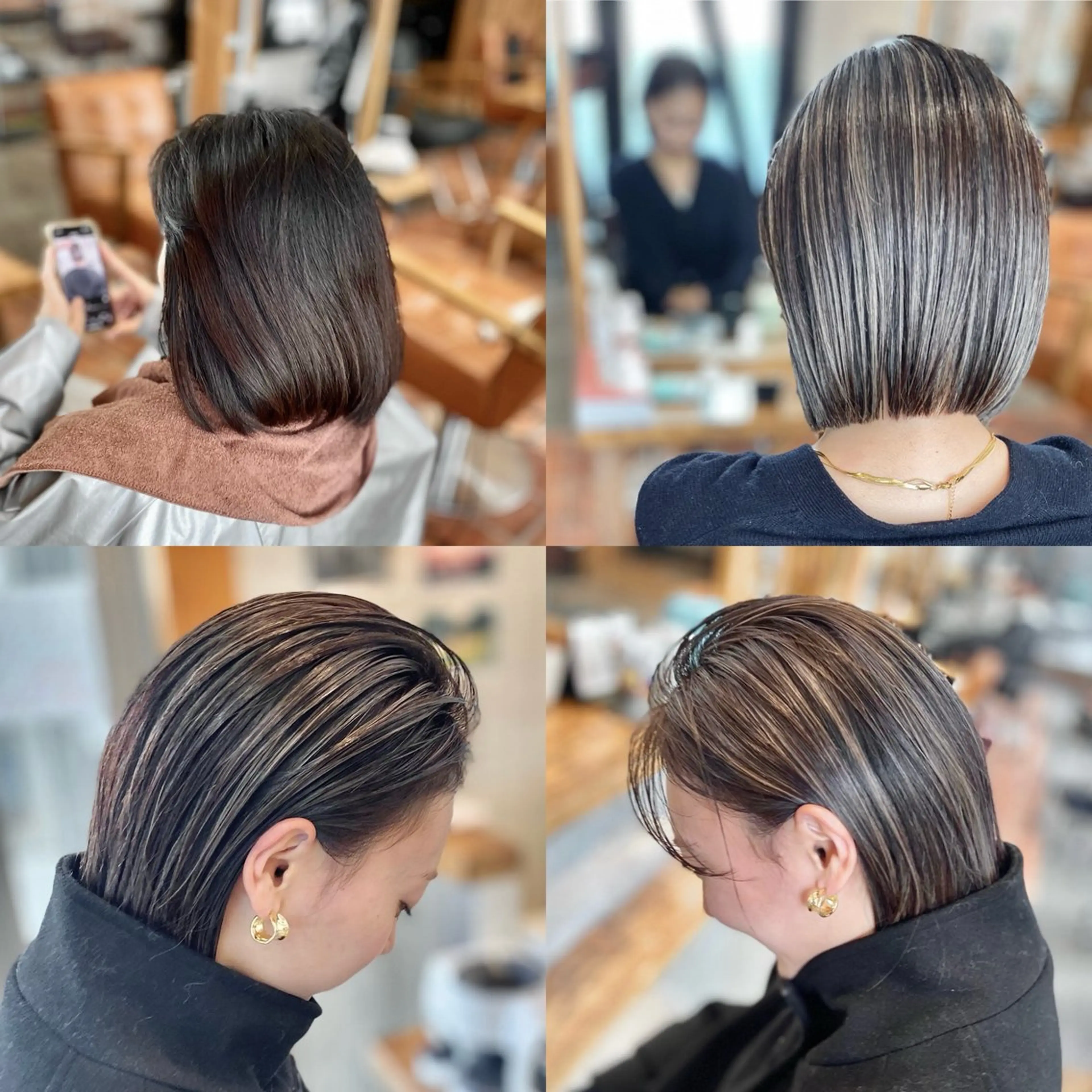 ミディアム カット ヘアカラー 木村丈晴✂️ご来店 お待ちしてます😊のヘアスタイル