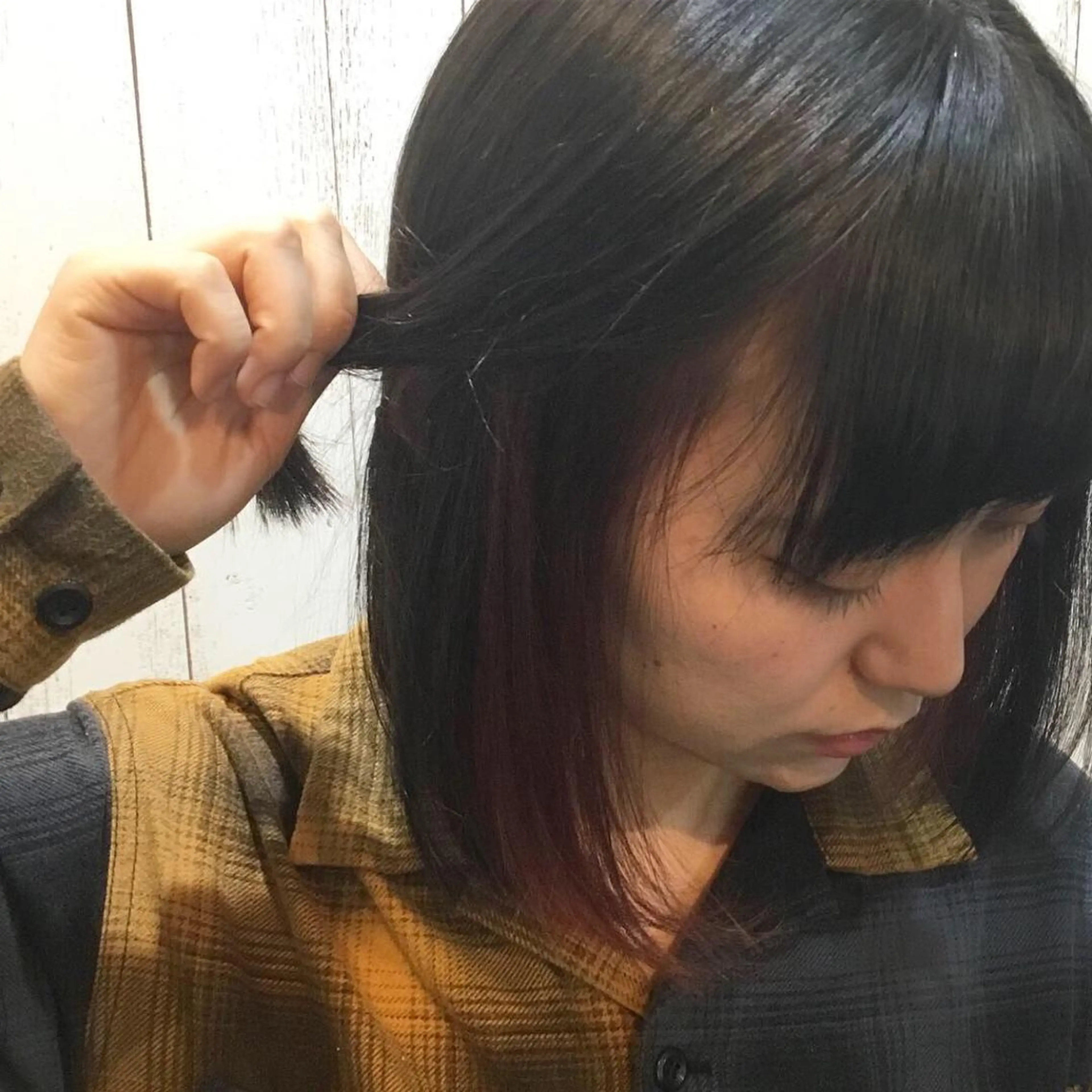 ミディアム カラー embrace エンブレイスのヘアスタイル
