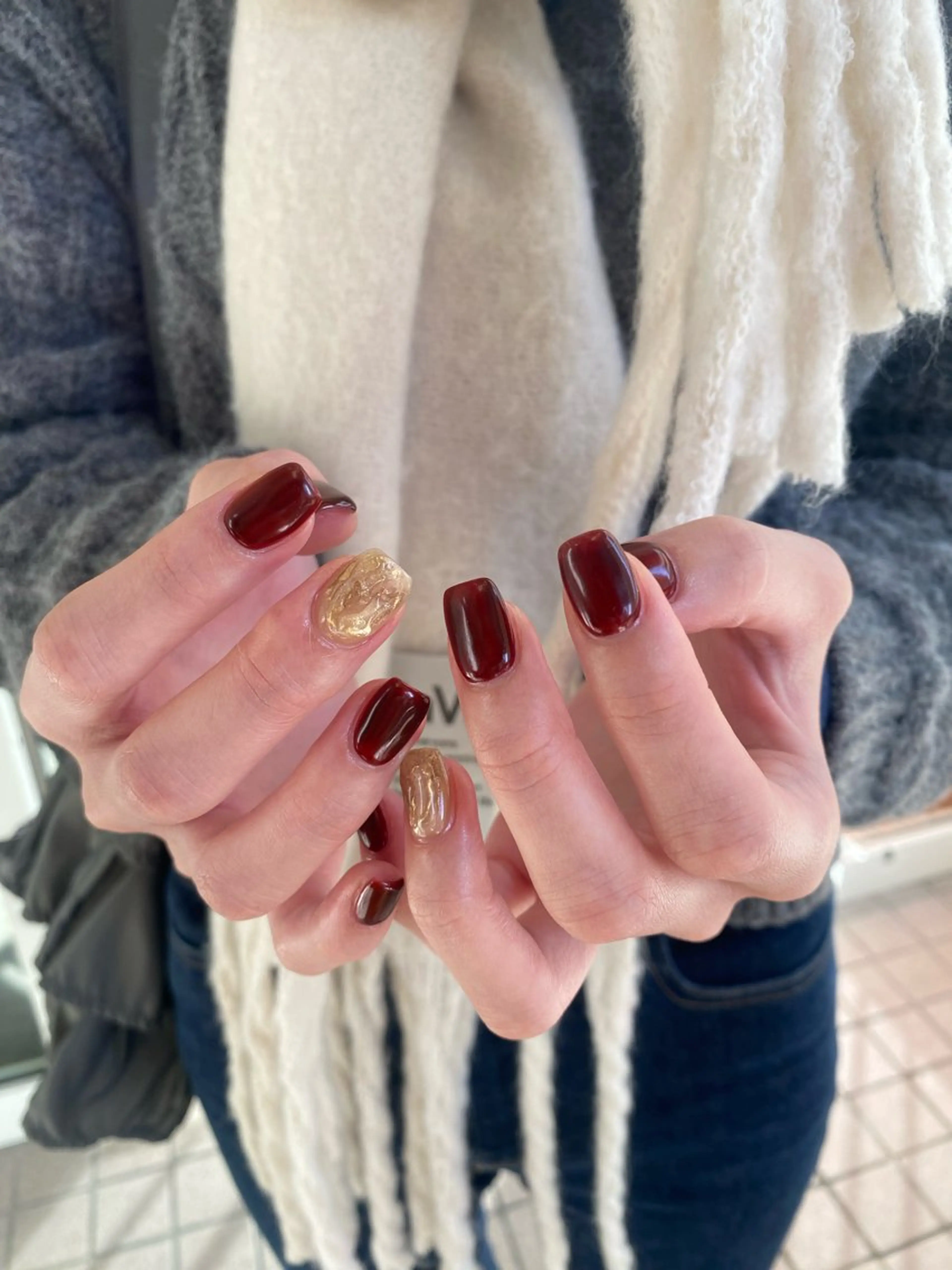 ネイル クリスマス ハンドネイル nable.所属・望月 実莉のネイルデザイン