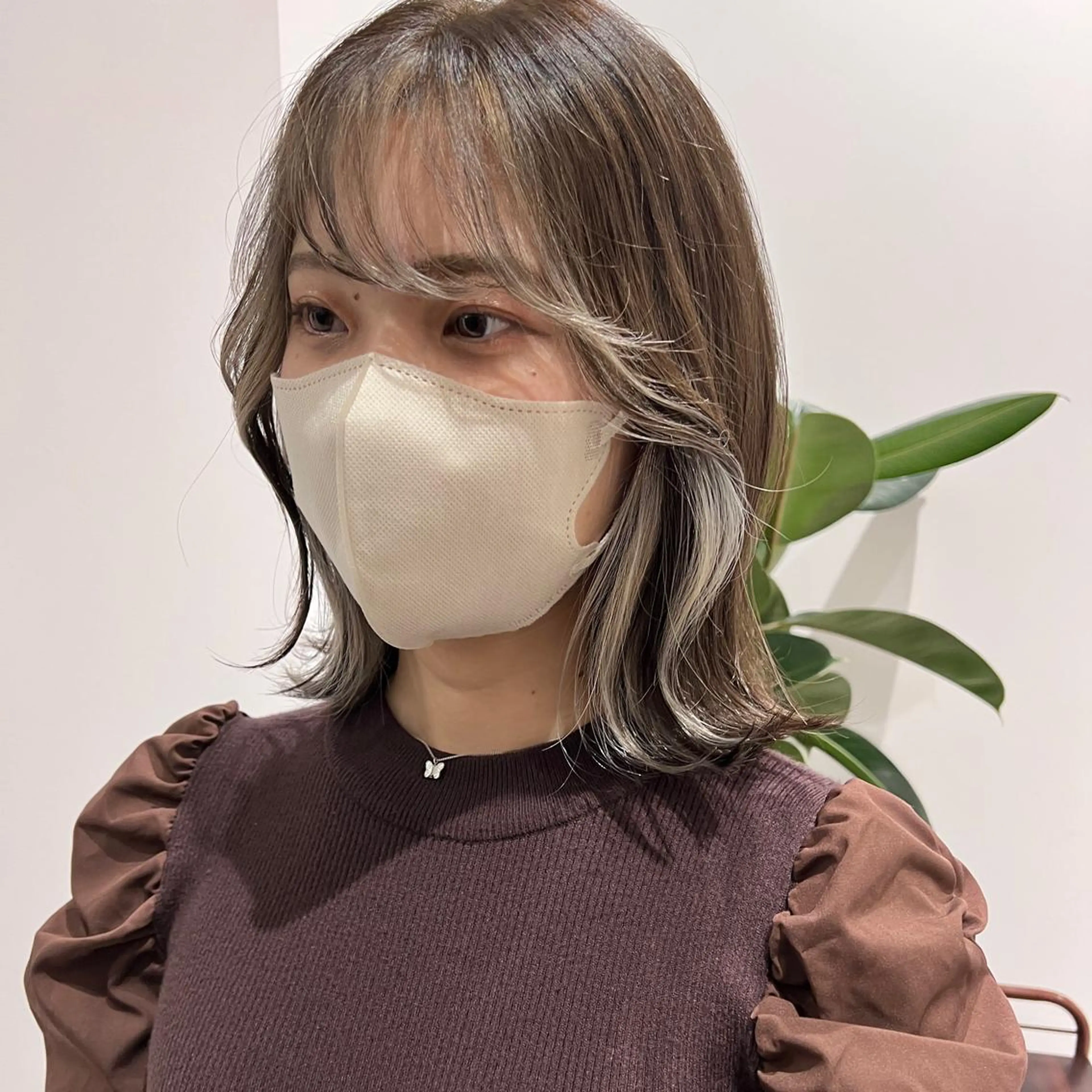 ミディアム カラー カット ヘアカラー トリートメント ally hairsalon所属・Emi .のヘアスタイル