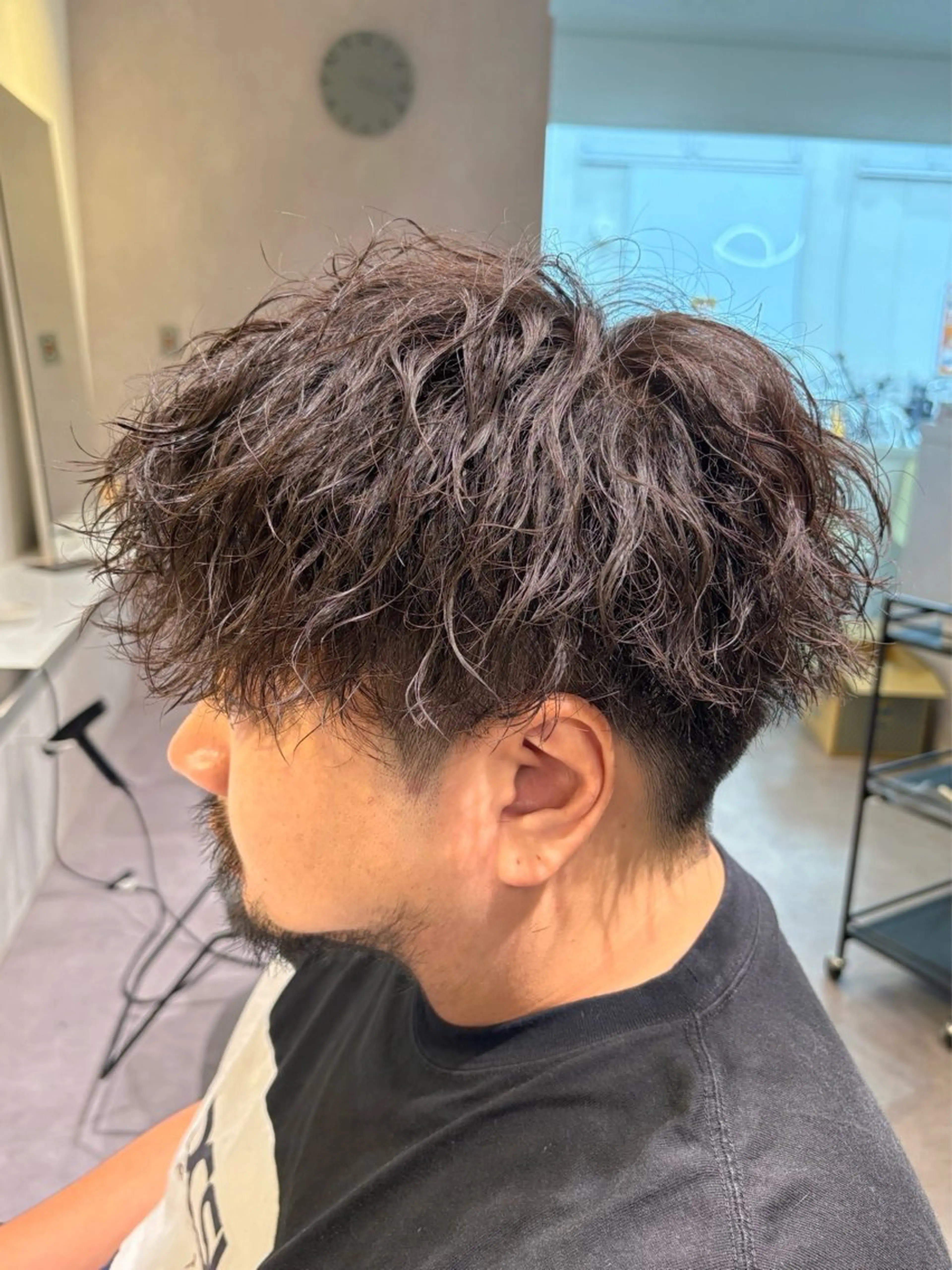 パーマ メンズ 濱口 健慎のヘアスタイル
