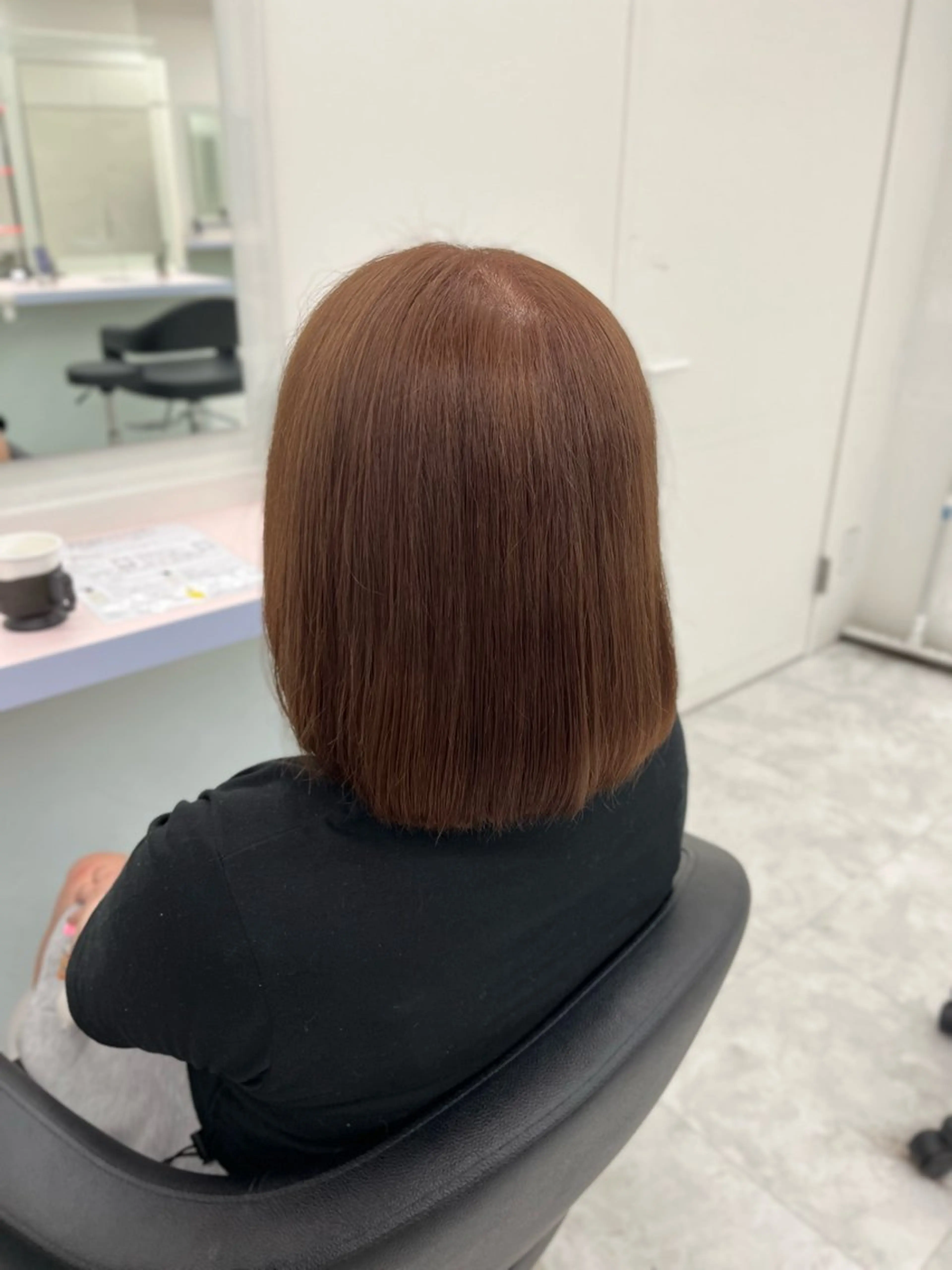 ミディアム ヘアカラー 🤍赤みなしカラー 🤍saaka🤍のヘアスタイル
