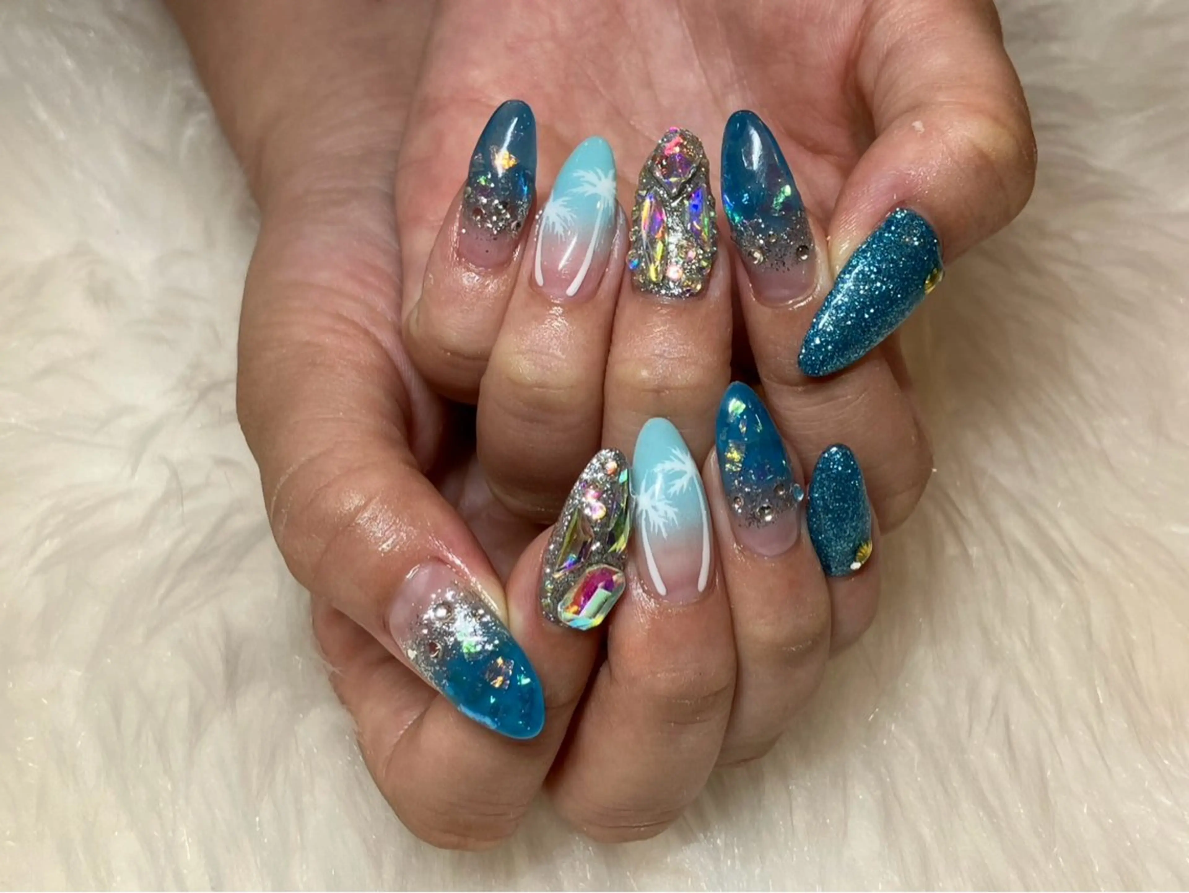 ネイル スカルプネイル 夏ネイル NAILSGOGO shibuyaのネイルデザイン