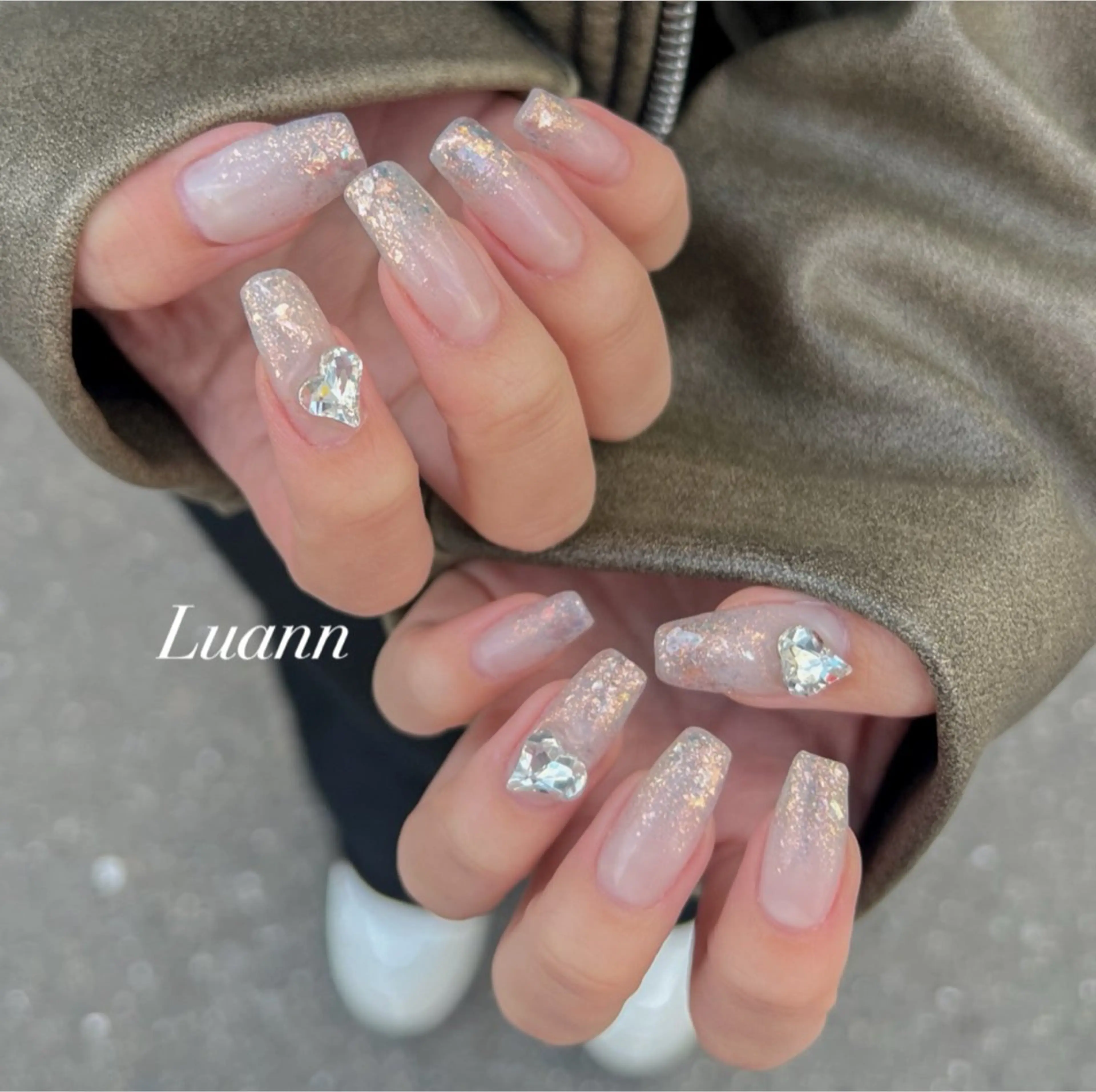 ネイル チークネイル 韓国ネイル 持ち込み ピンク シルバー ハンドネイル Luann nail所属・Luann nail Sakiのその他イメージ