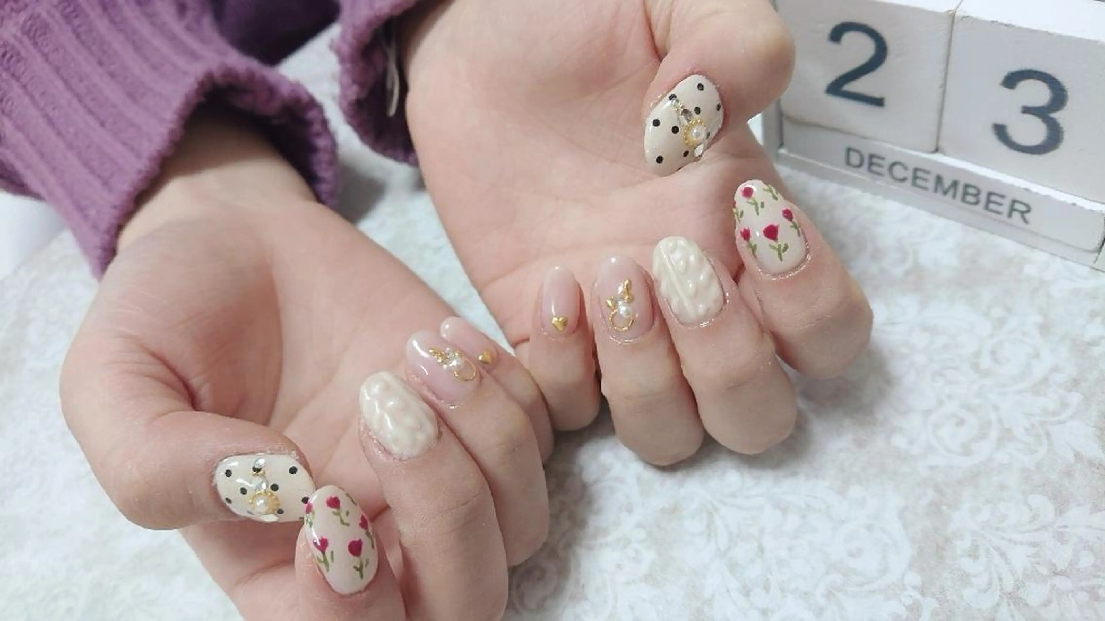 ネイル ガーリー JEWEL nailのネイルデザイン