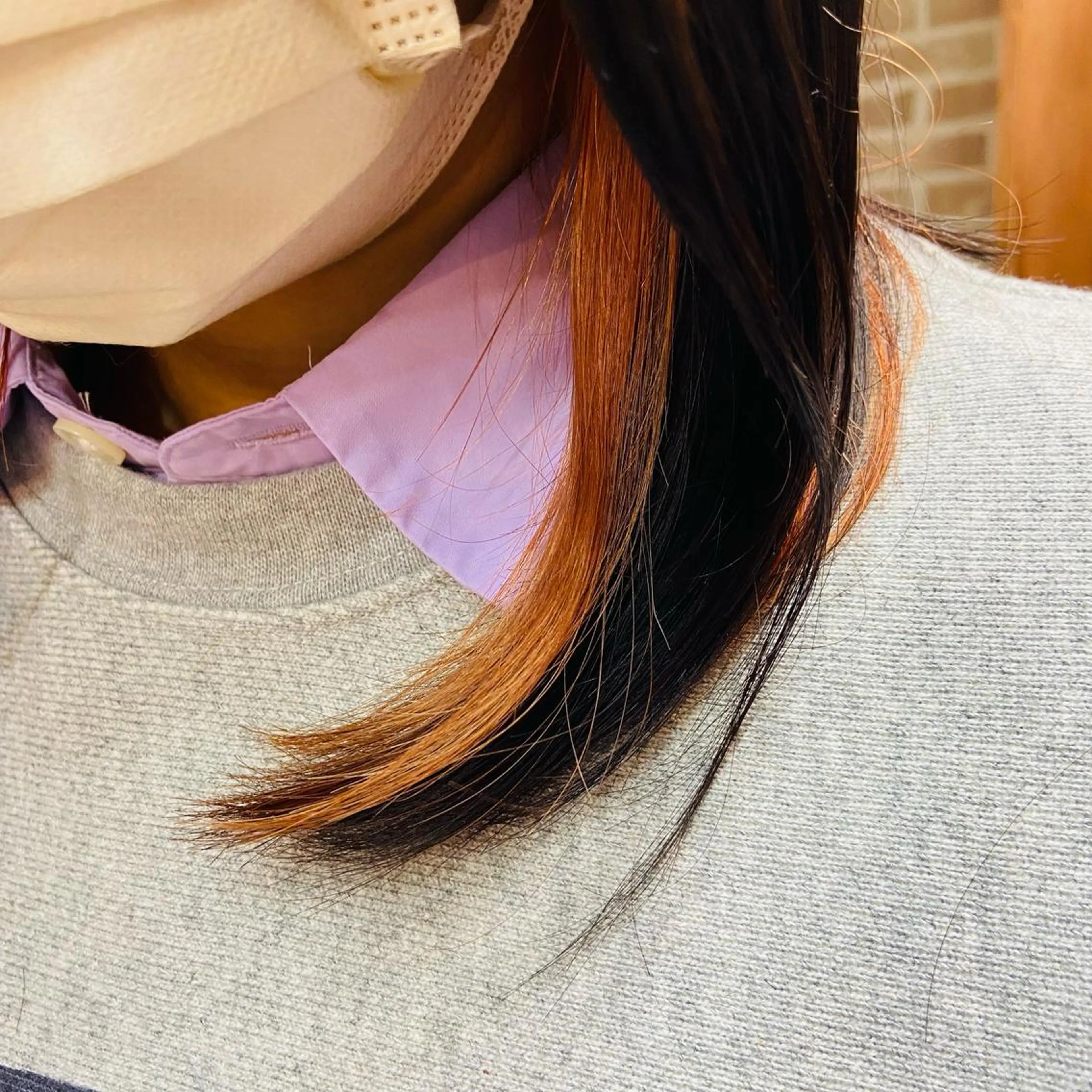 セミロング カラー インナーカラー ヘアカラー RuBell所属・川崎 かなでのヘアスタイル