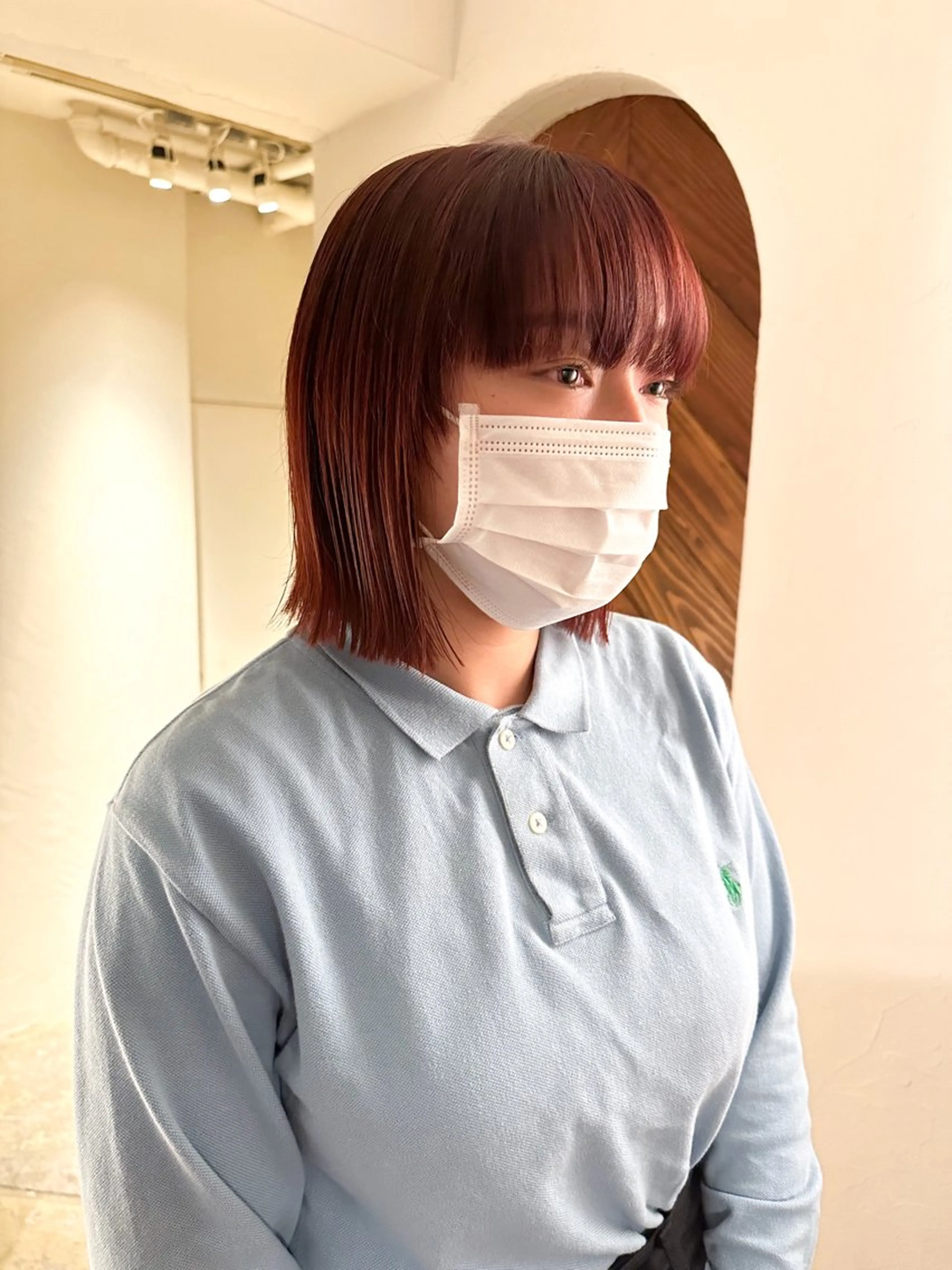 ミディアム カラー ヘアアレンジ 🧡ono🧡暖色/ 切りっぱなしボブ🧡のヘアスタイル