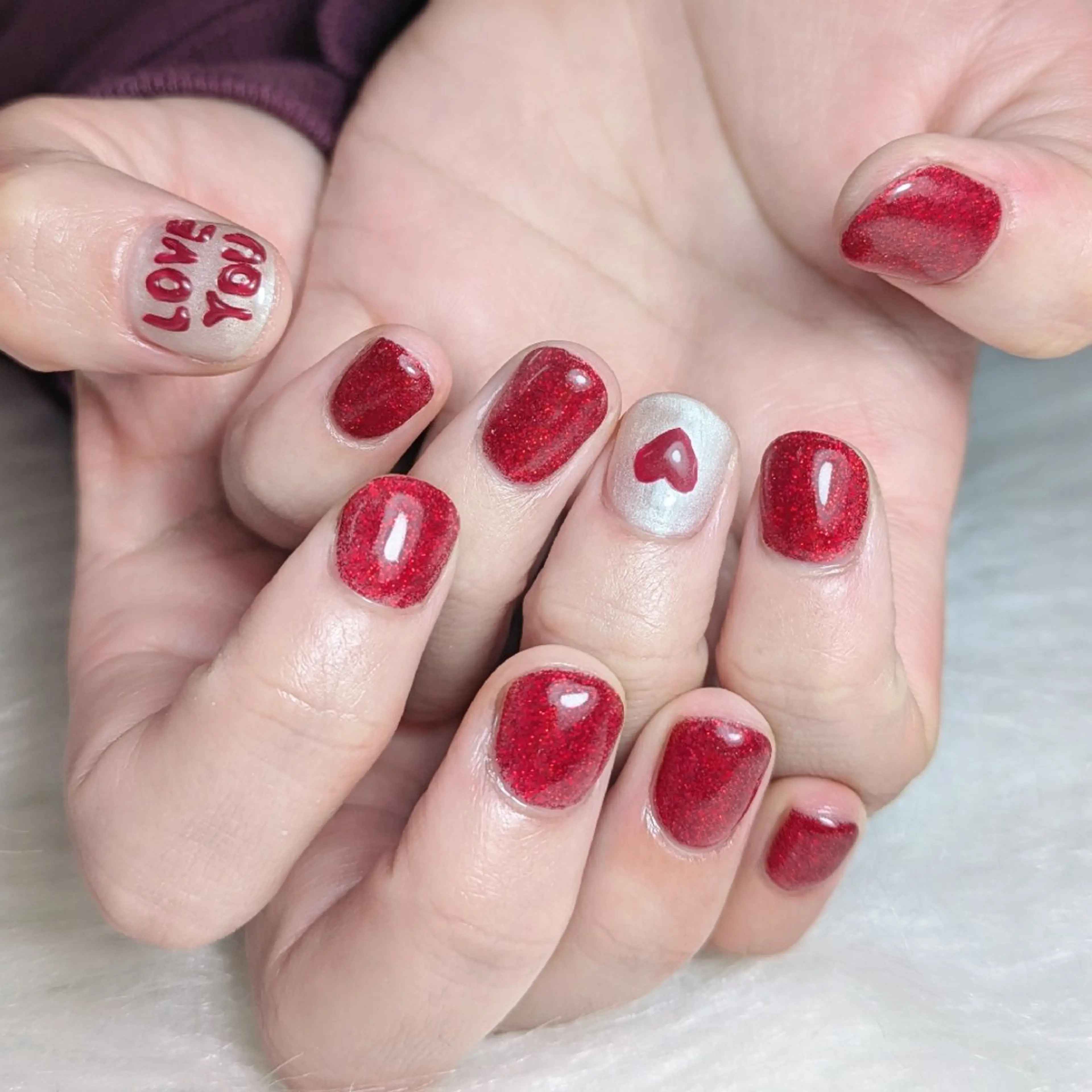 ネイル アートネイル フレンチネイル キラキラネイル ラメ(グリッター) マグネットネイル Cho Artネイル所属・Cho Art ネイルのネイルデザイン