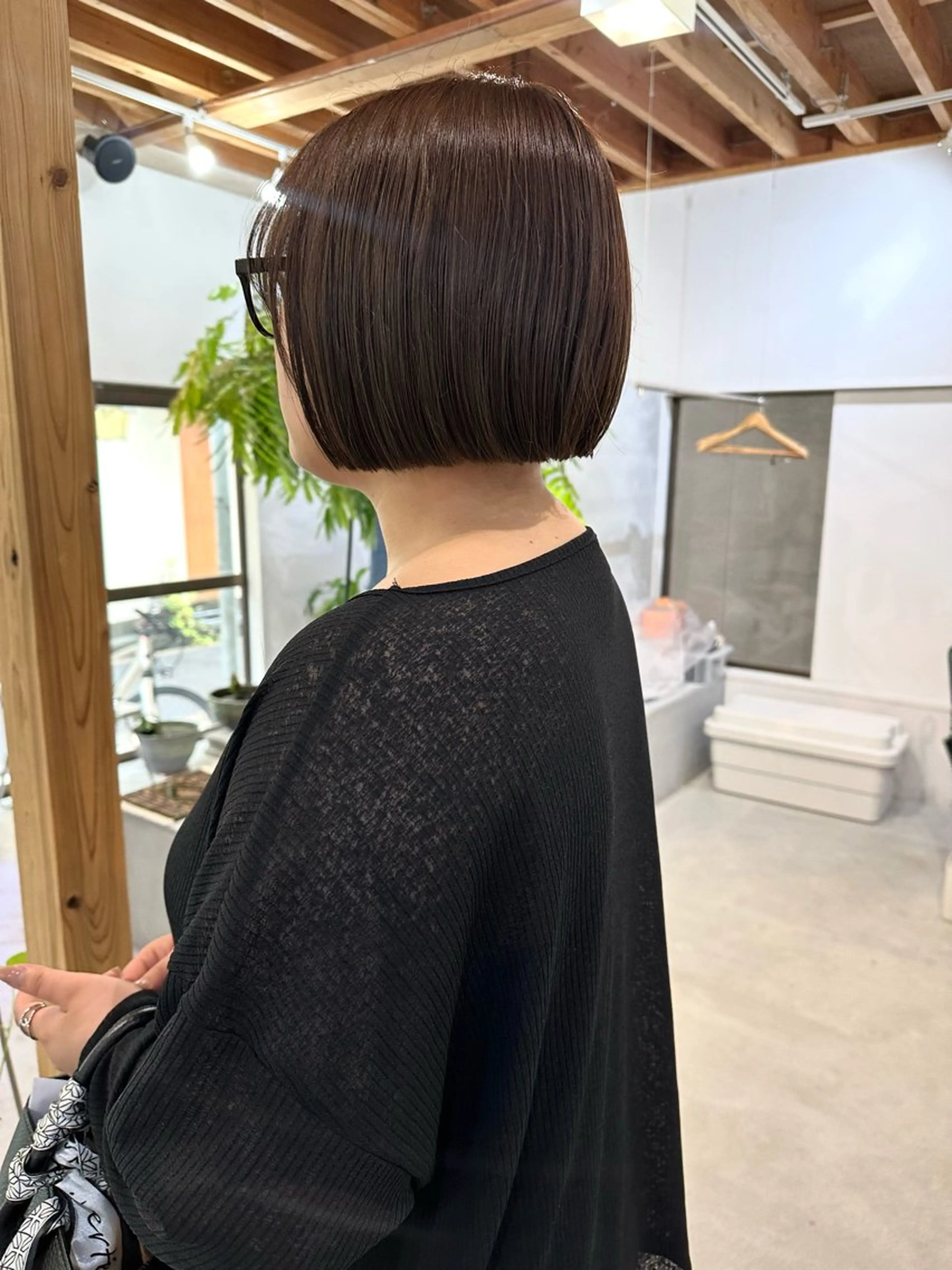 ショート 切りっぱなしボブ ボブ カット ＬＥＮＣ所属・mai ボブ /パーマ/アレンジのヘアスタイル