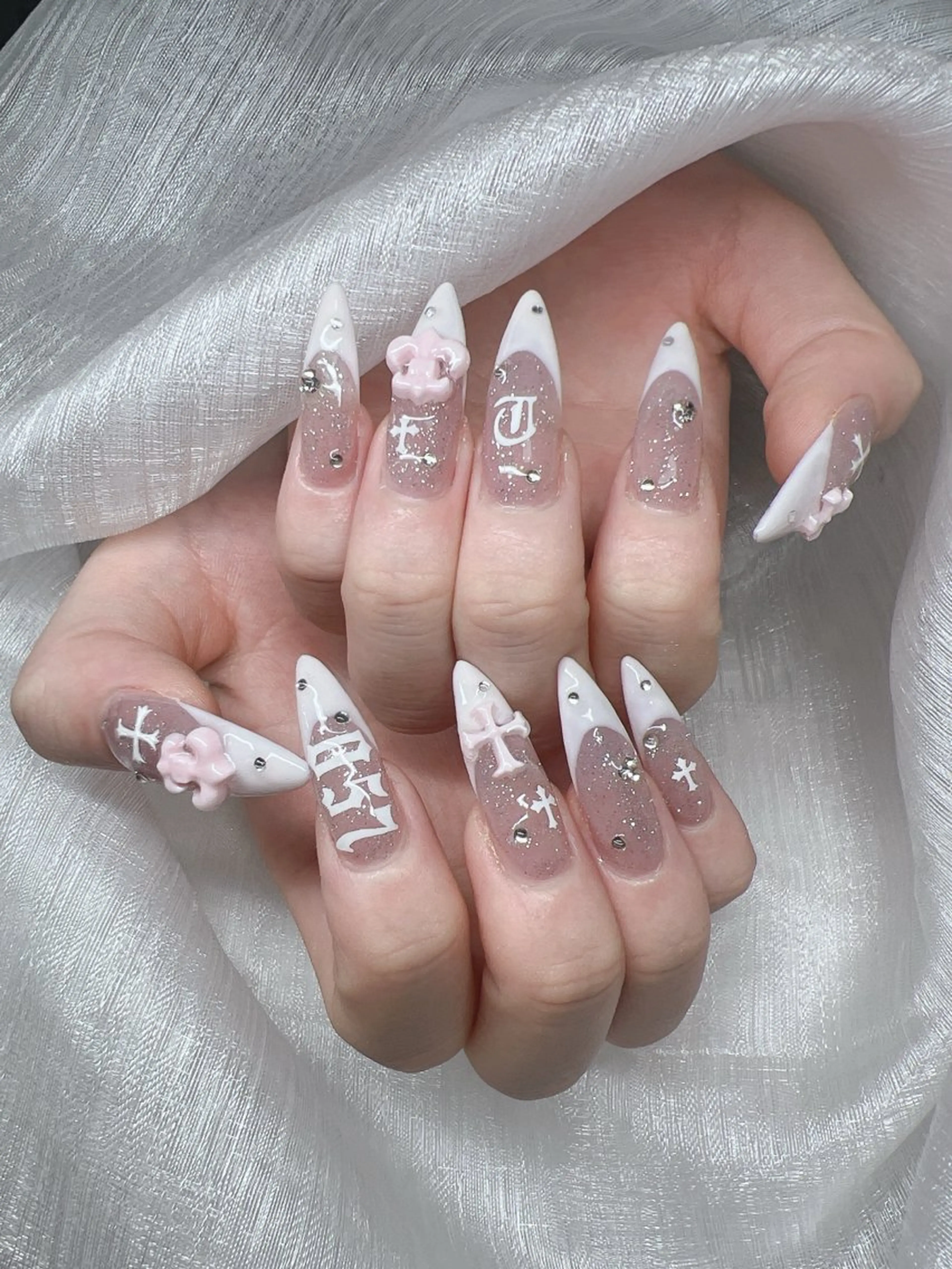 ネイル ハンドネイル Lee Nails チップ長さだし専門店のネイルデザイン