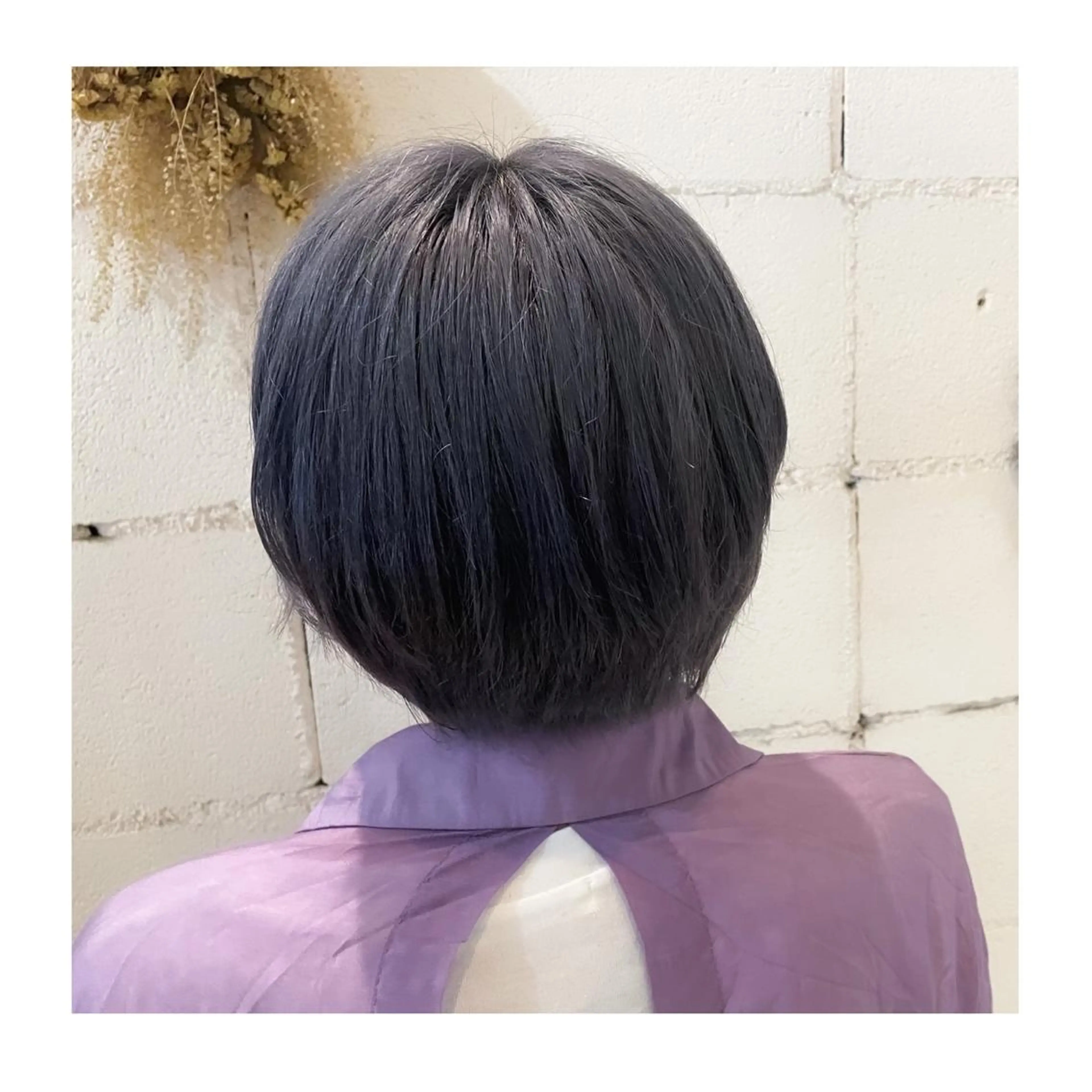 ショート カラー ブリーチ ブルーカラー ブルージュ ヘアカラー トリートメント ❁⃘ ち だ り さ ❁⃘のヘアスタイル