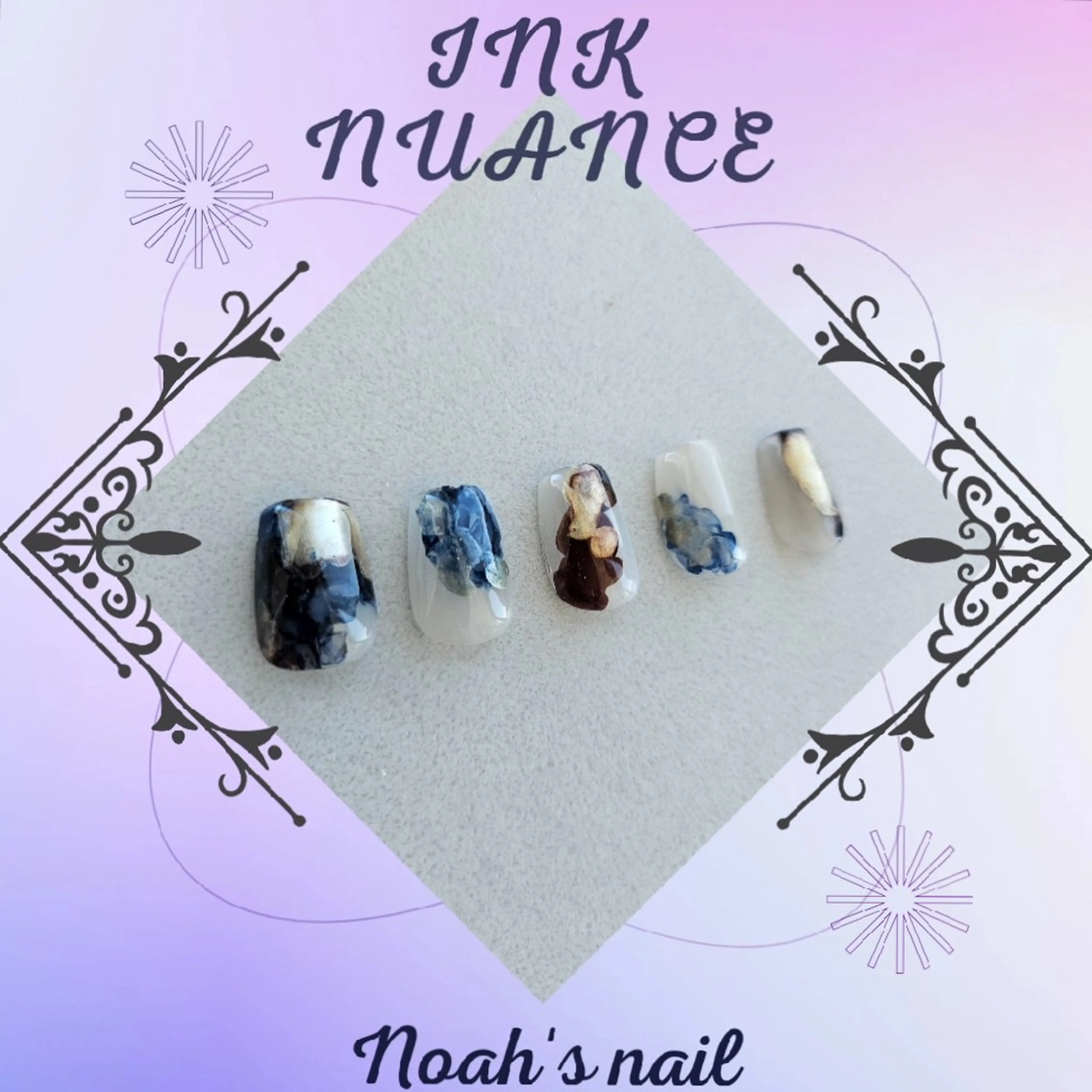 ネイル ニュアンスネイル ネイルチップ ハンドネイル Noah'snail   のネイルデザイン