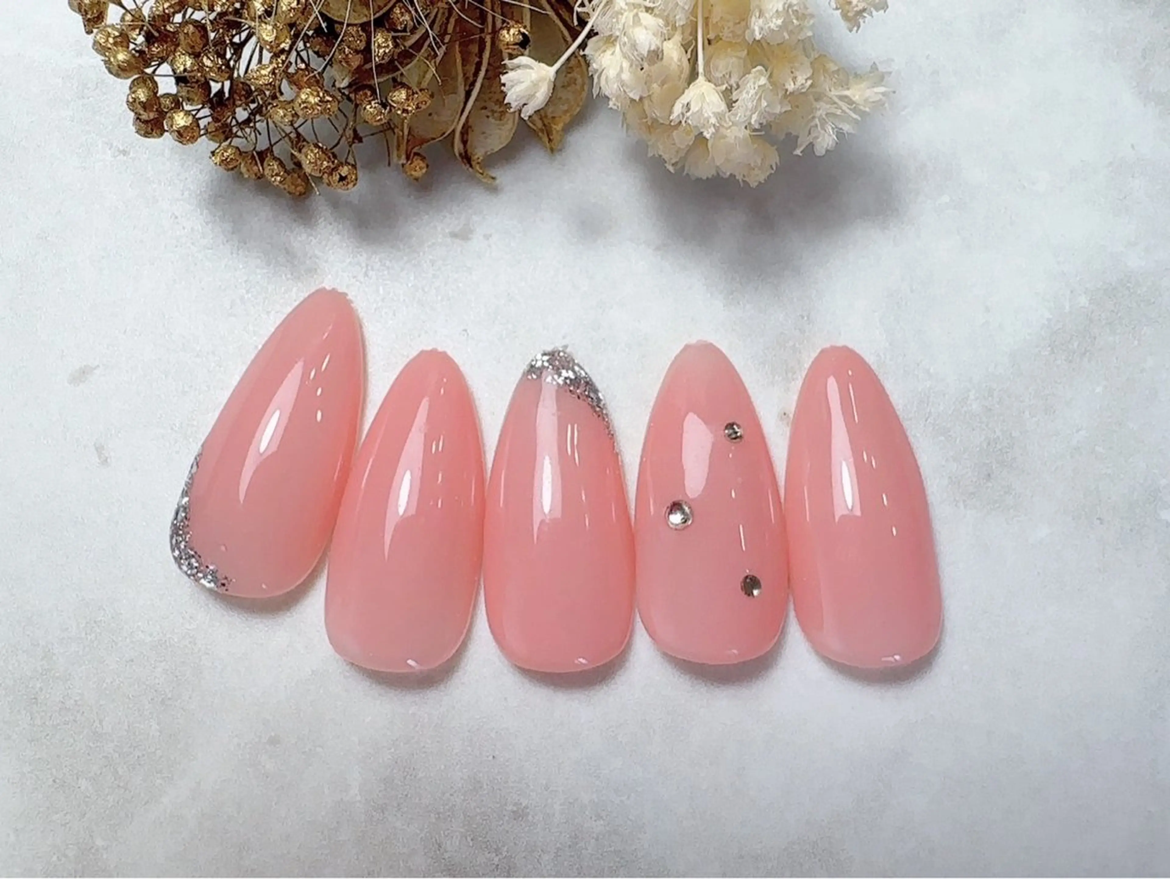 ネイル オフィスネイル シンプルネイル 【パラジェル・フィルイン】Nailsalon　Merci東中野所属・Merci shigaのネイルデザイン