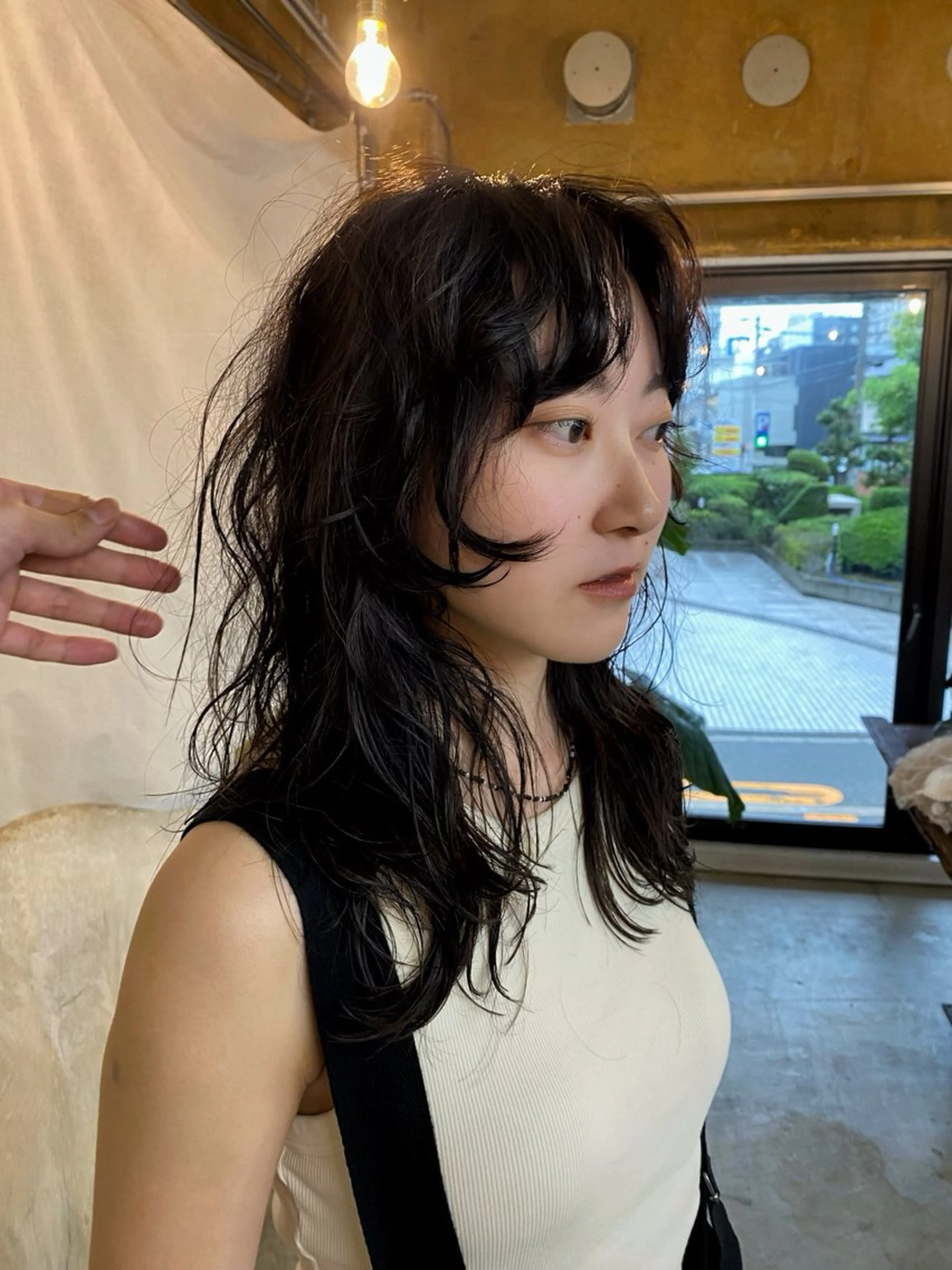 セミロング カラー パーマ カット ヘアカラー パーマ KEI gattacaのヘアスタイル