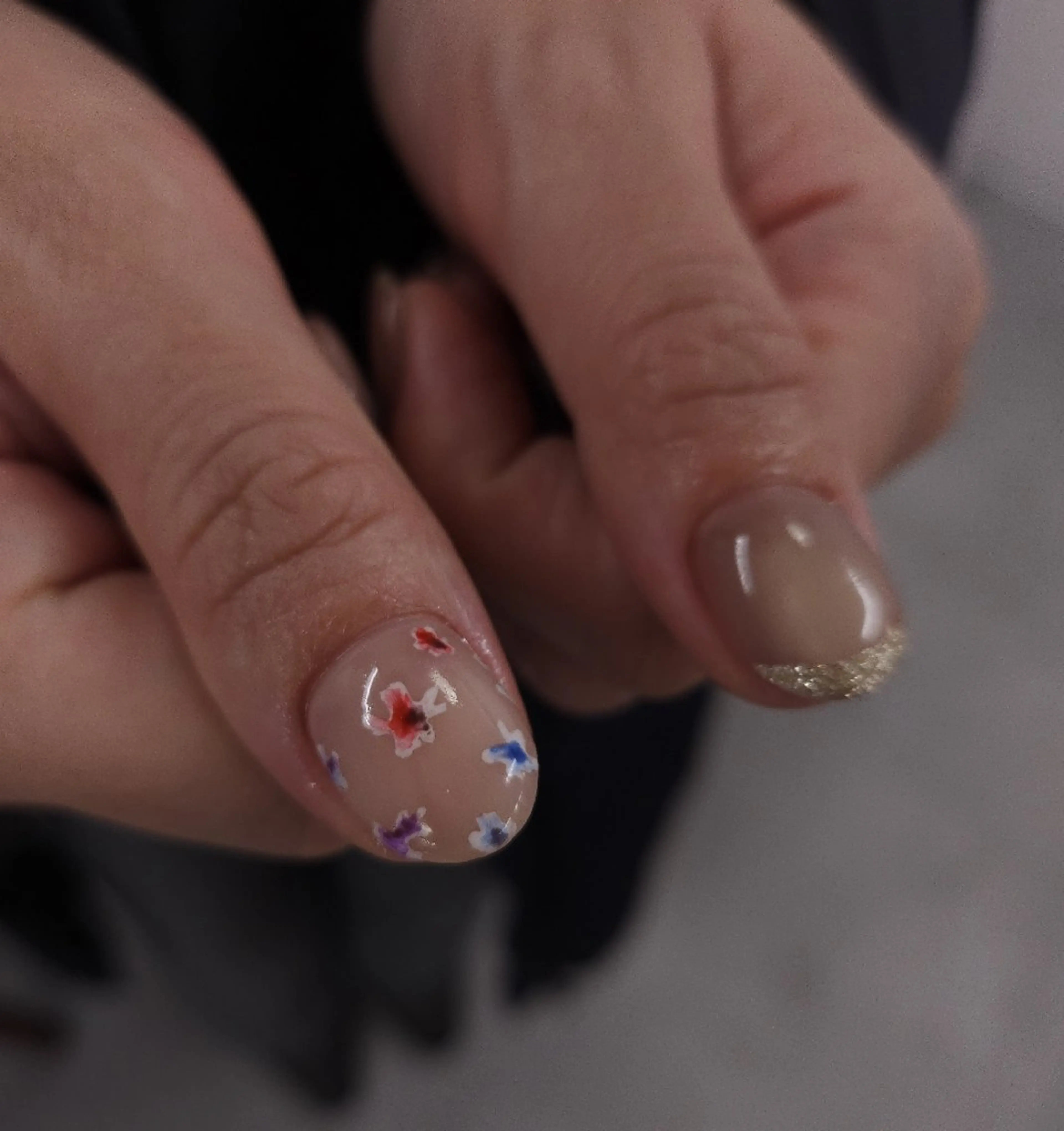 ネイル アートネイル ジェルネイル 持ち込み パラジェル 冬ネイル ハンドネイル puku nail 🌼kazu🌼のネイルデザイン