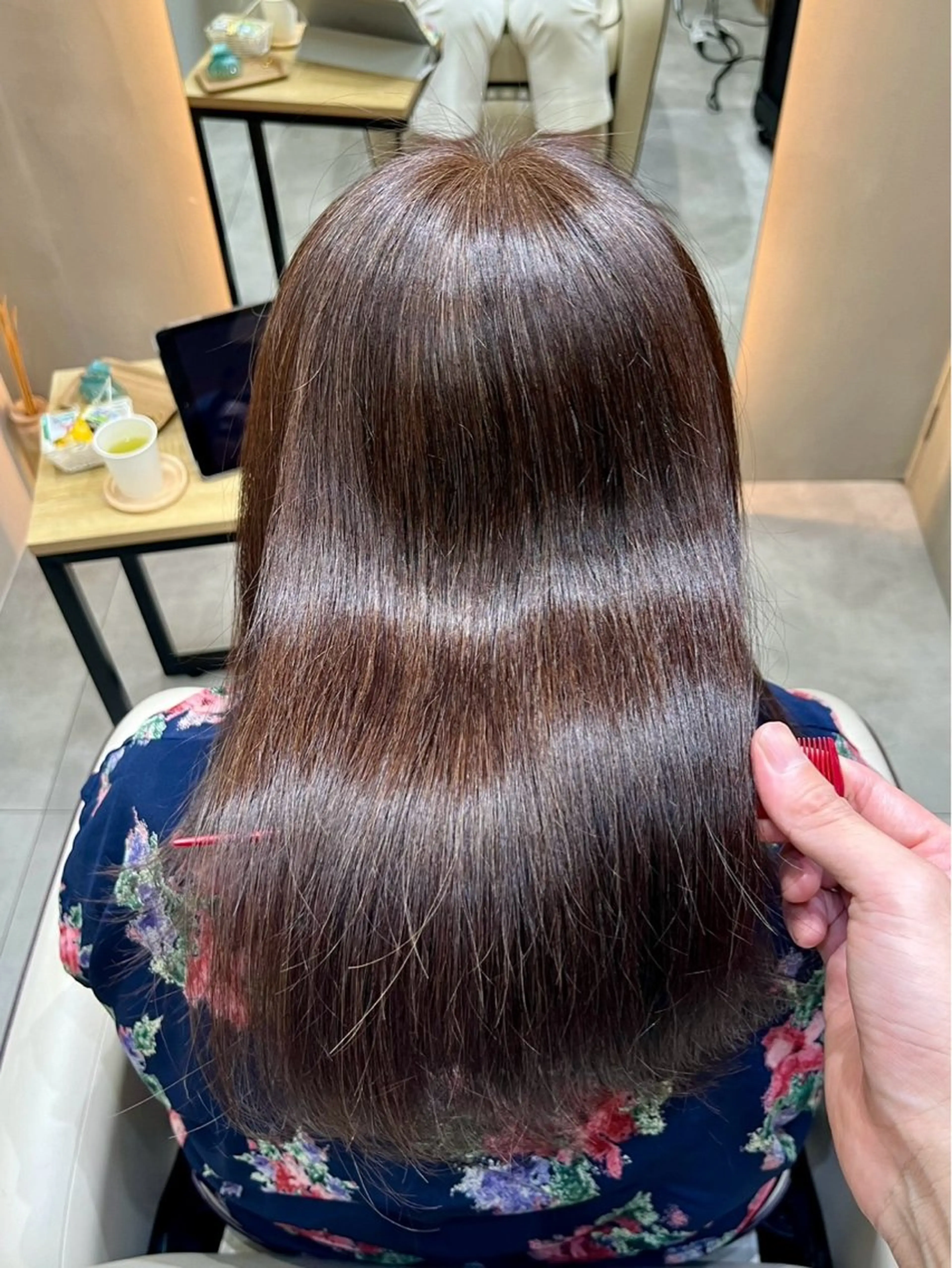 セミロング Soleriaソレリア所属・傷みが少ないカラー/ 美髪矯正/山口玲緒奈のヘアスタイル
