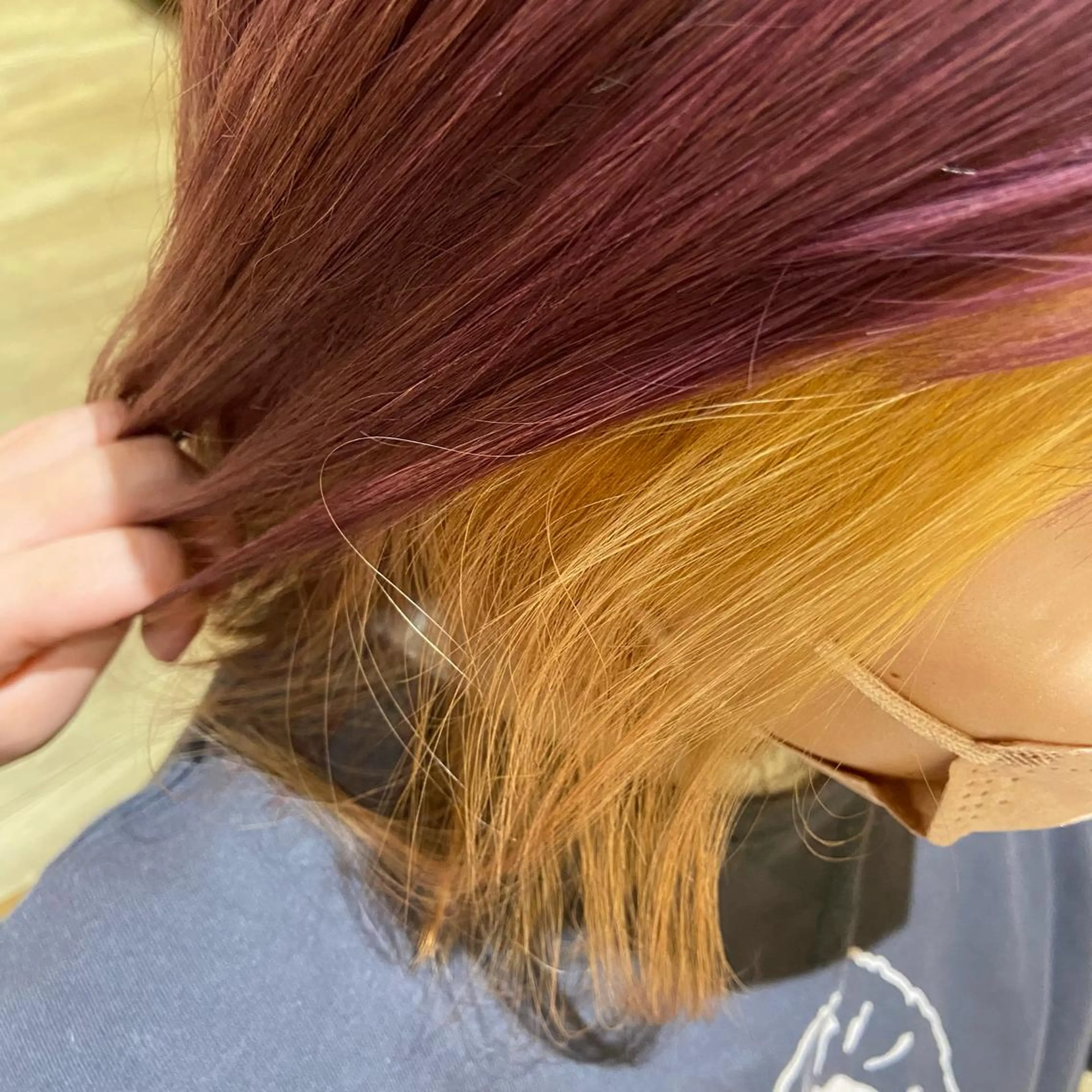 ミディアム カラー ヘアアレンジ 桑原 りゆのヘアスタイル