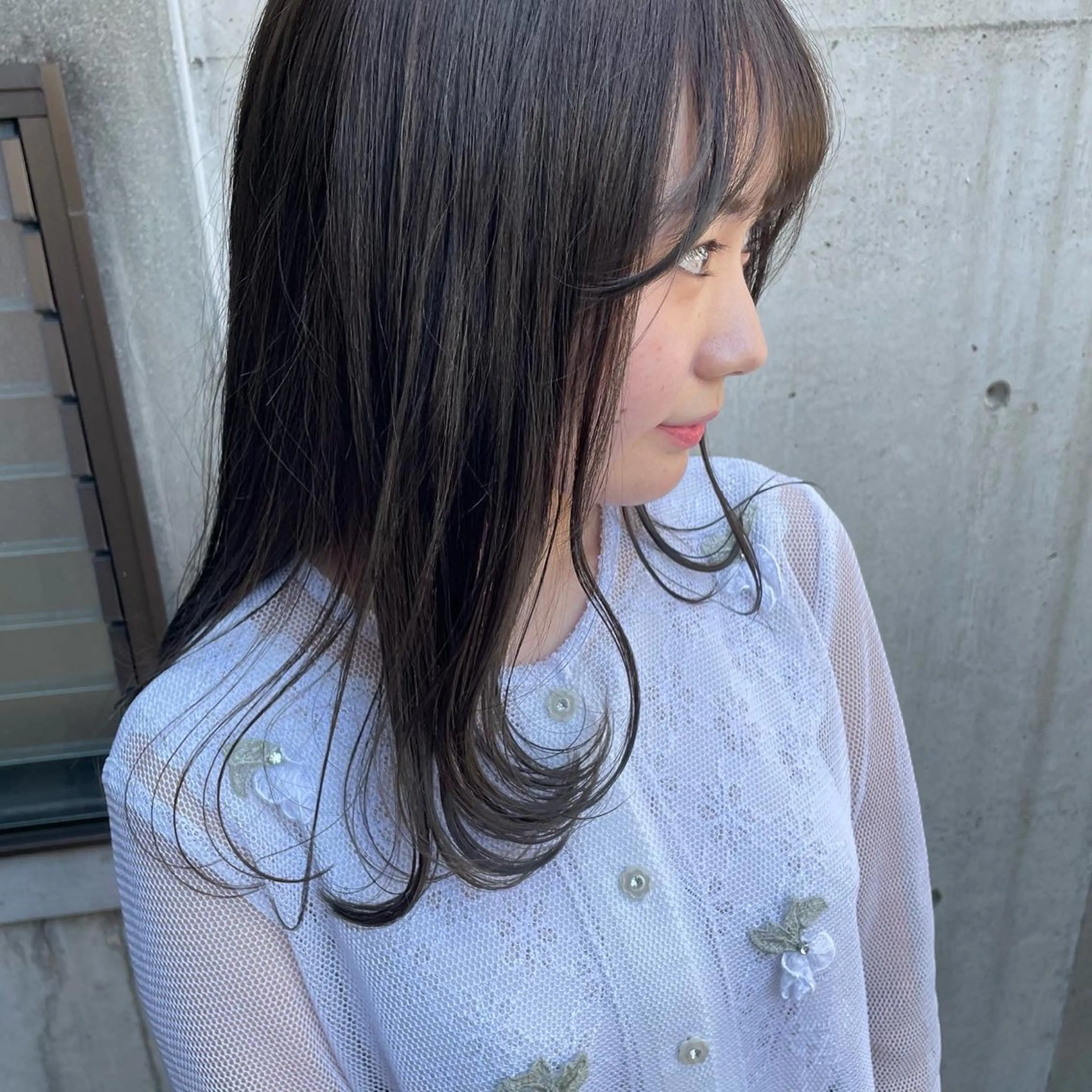 セミロング カラー 透明感カラー 縮毛矯正 トリートメント 鎌田卓也/髪質改善 /透明感カラーのヘアスタイル