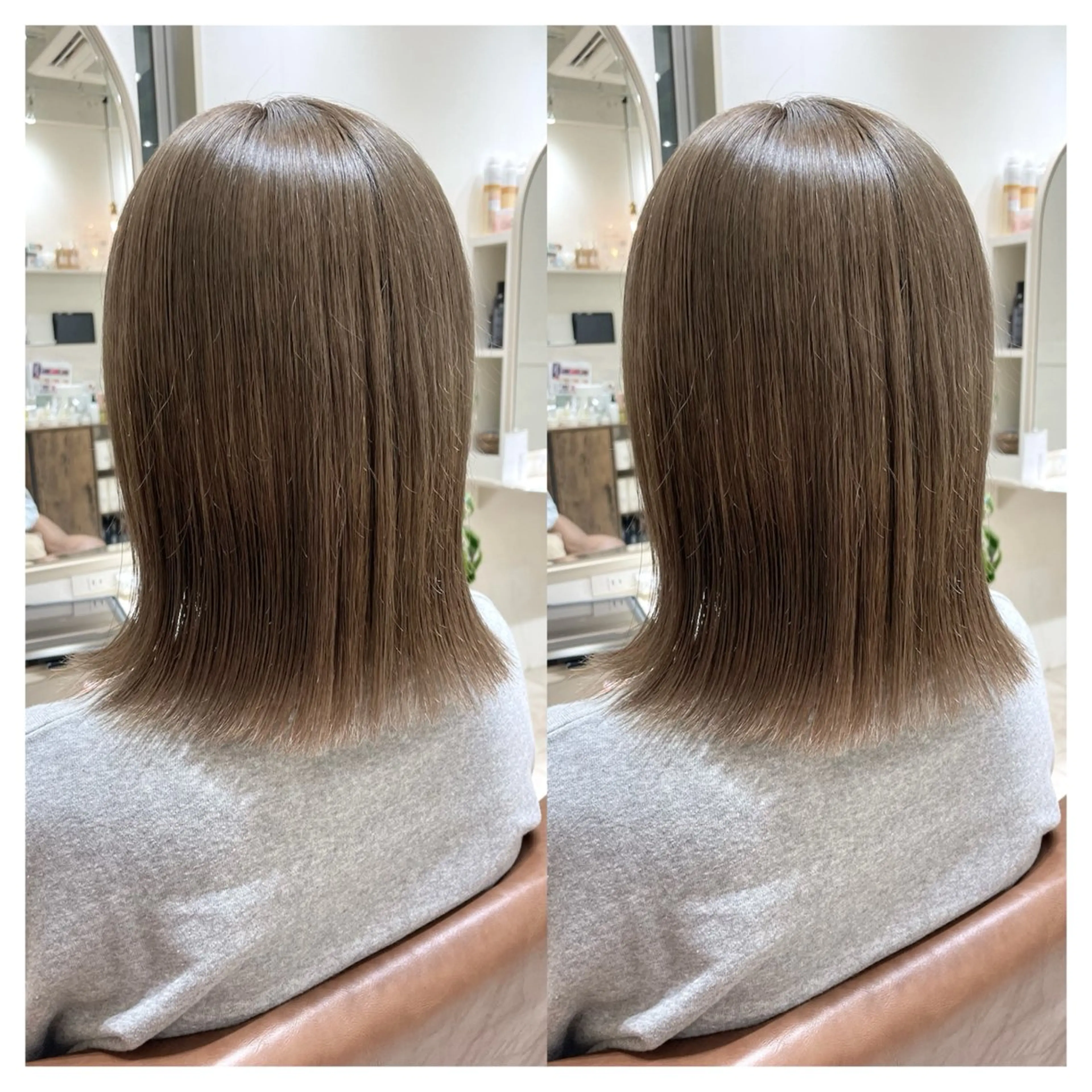 ミディアム カラー カット ヘアカラー トリートメント 村山 茉衣のヘアスタイル
