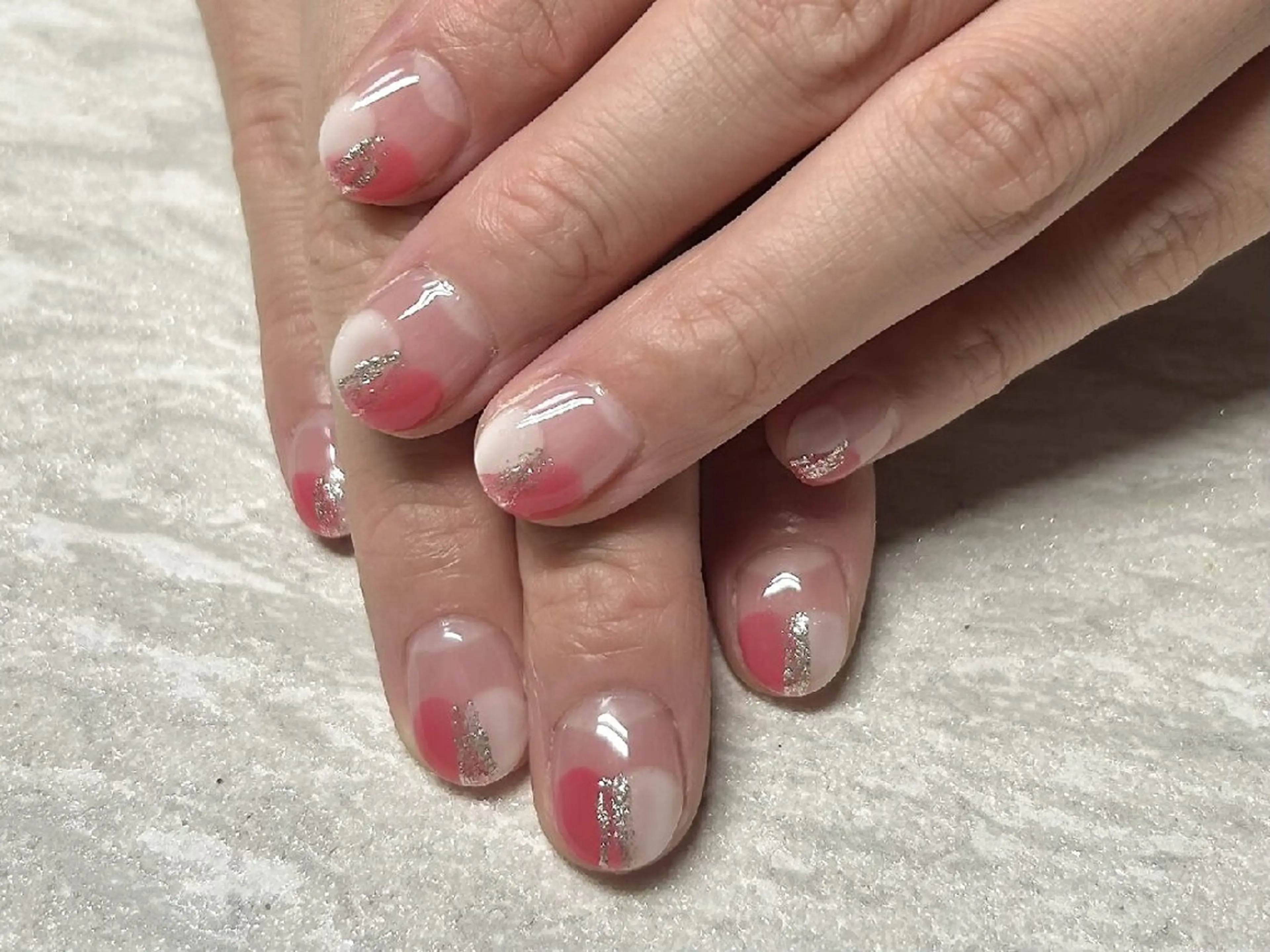 ネイル 韓国ネイル ピンク シンプルネイル ハンドネイル JULIE NAILのネイルデザイン