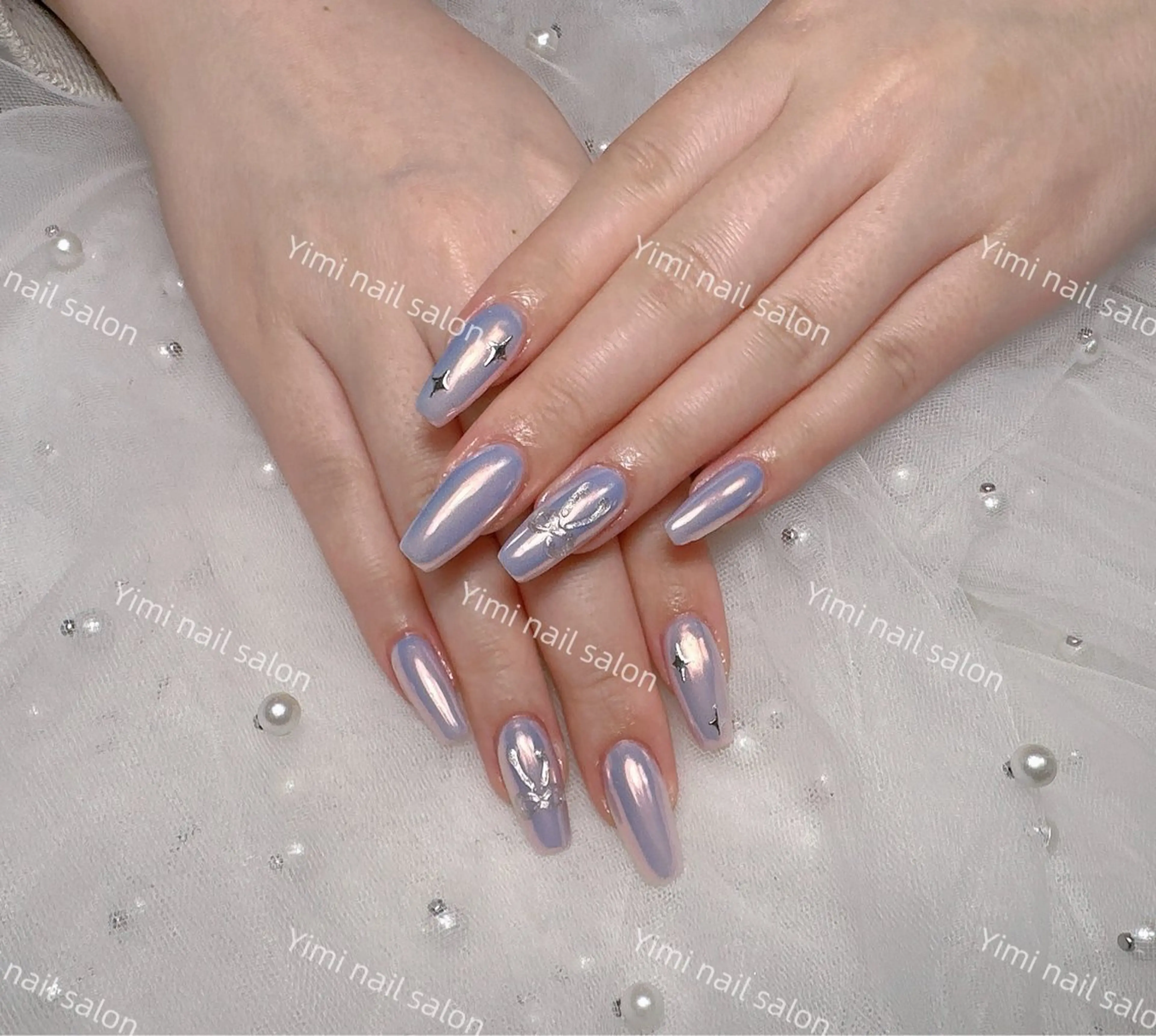 ネイル Yumi ジェル& チップ長さだしのネイルデザイン