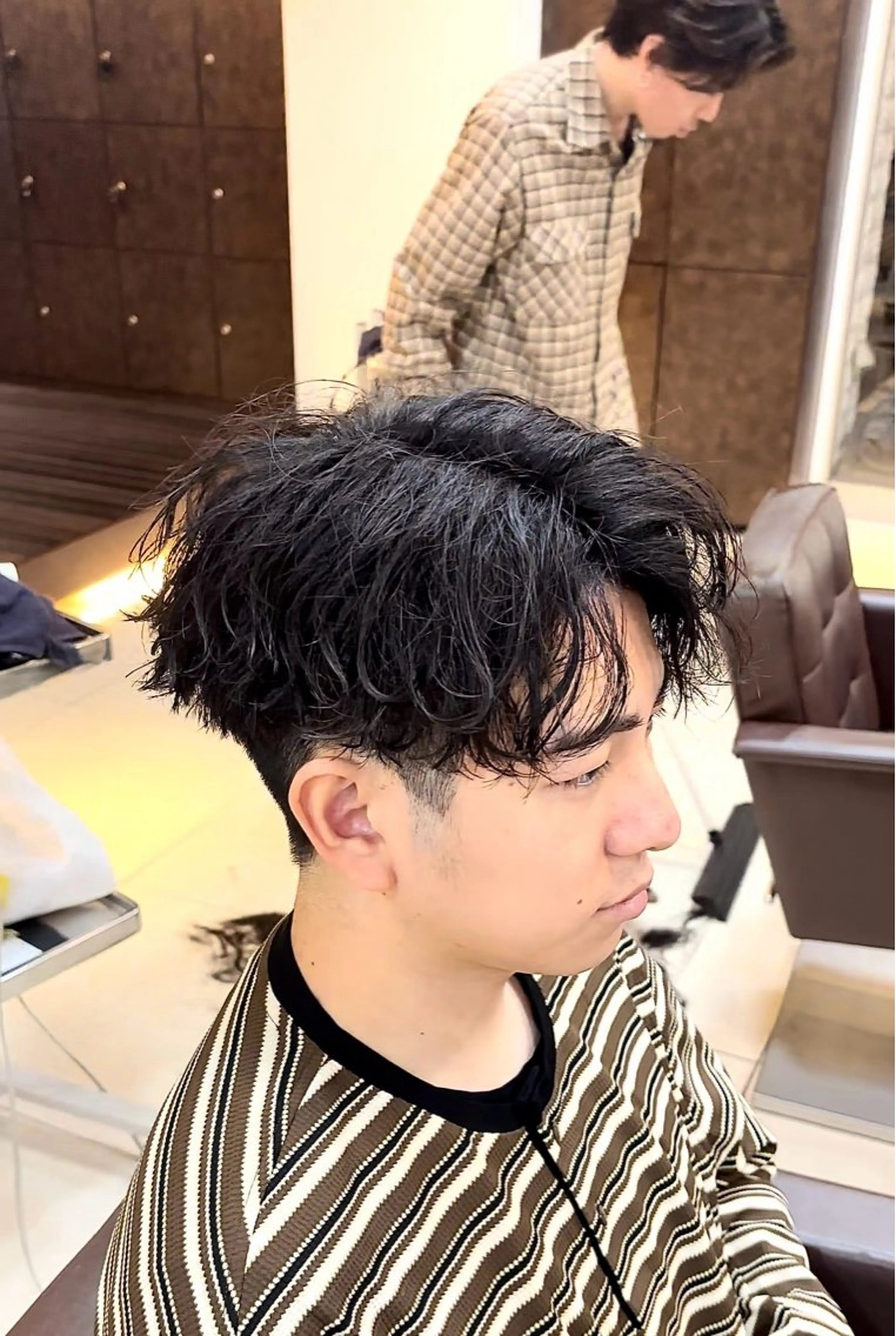 ショート パーマ メンズ カット パーマ 静岡/草薙パーマ メンズバレイヤージュのヘアスタイル