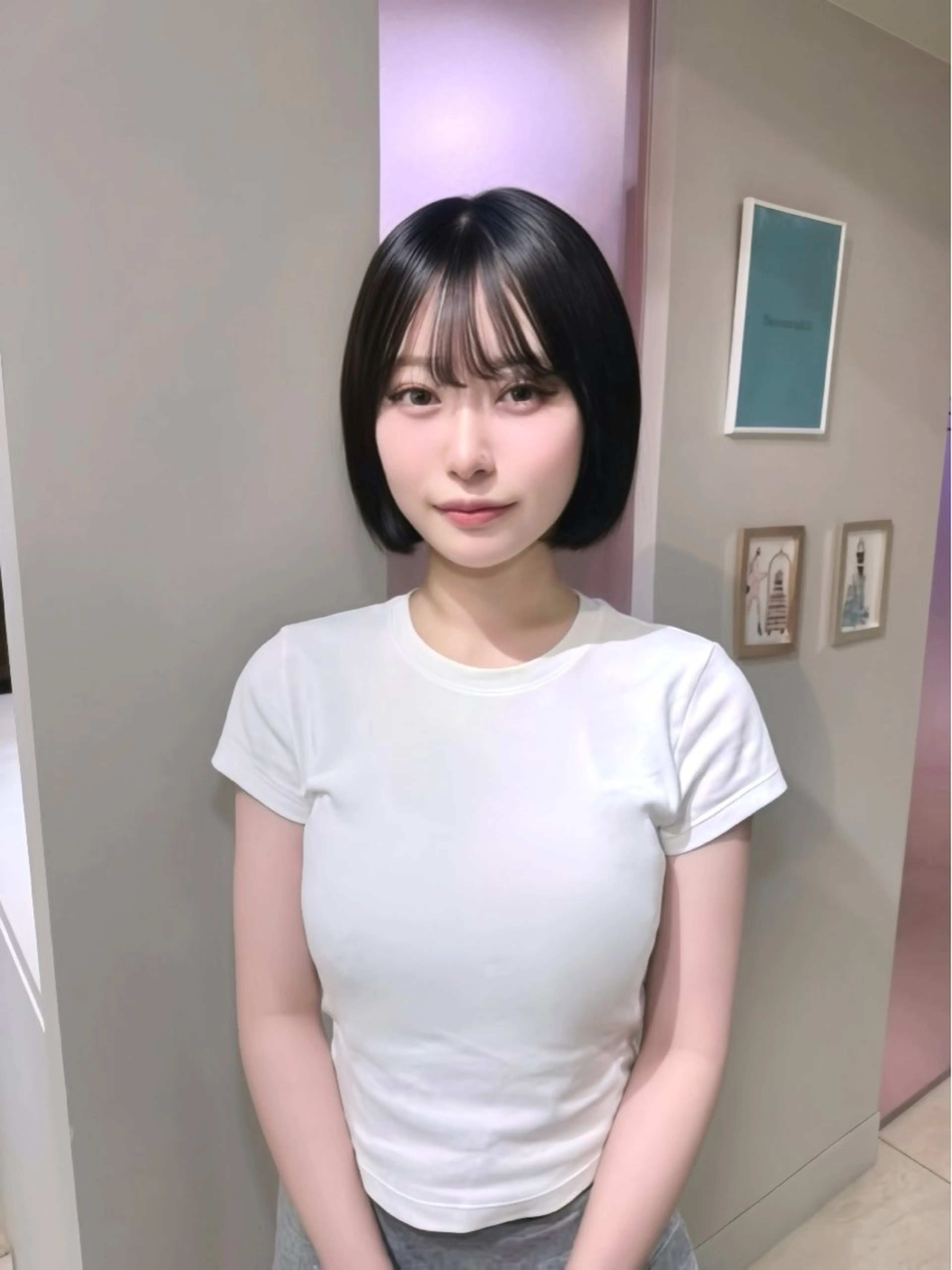 カラー ブリーチ 縮毛矯正 ヘアカラー 新宿🎀 Rea♡モデル募集のヘアスタイル