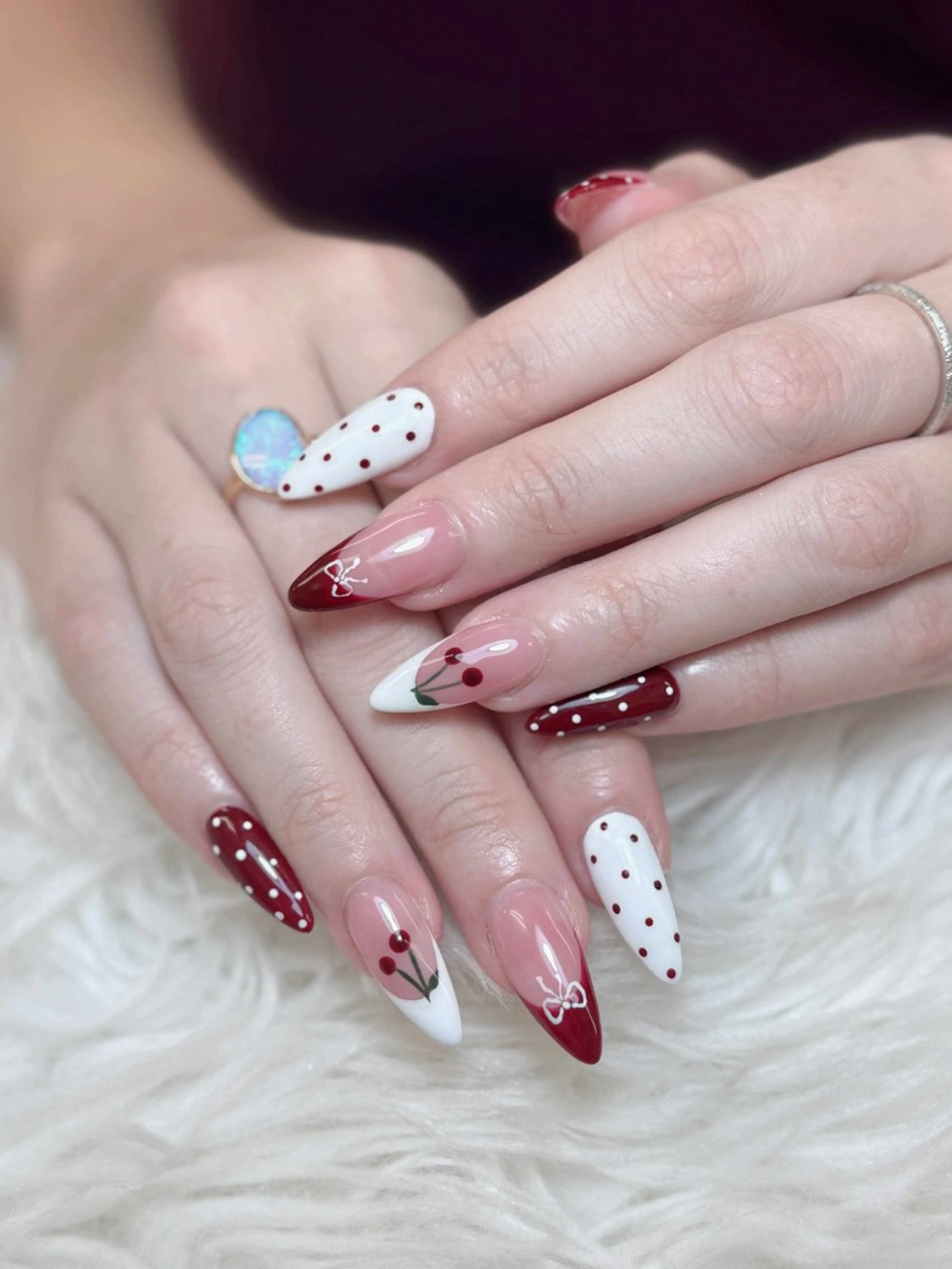 ネイル アートネイル オーロラネイル チークネイル 長さ出し フットネイル Noiranail_ studioのネイルデザイン