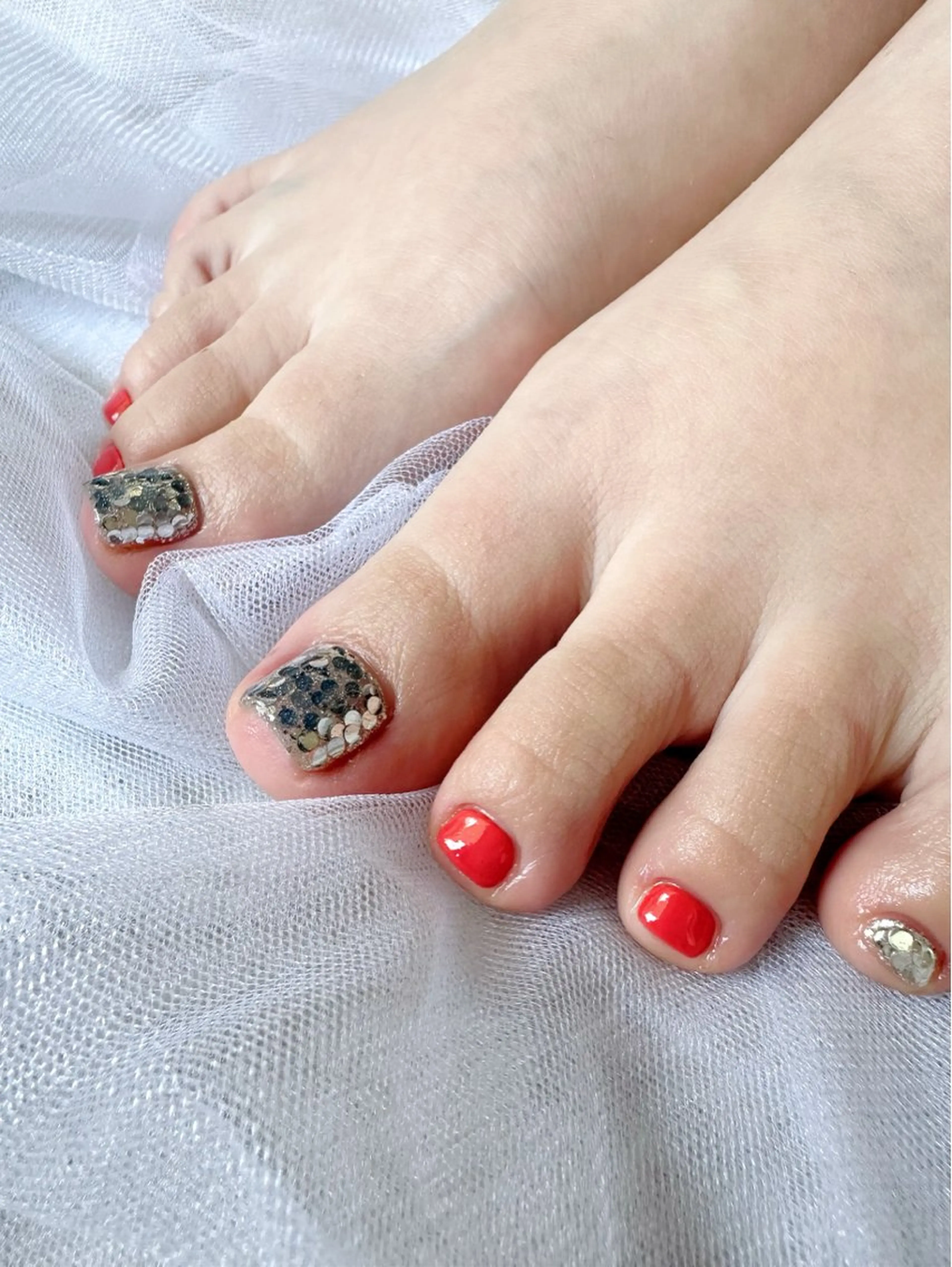 ネイル フットネイル ホログラムネイル 氷ネイル・うるうるネイル 韓国ネイル ニュアンスネイル 🪞KAPE NAIL 🪞のネイルデザイン