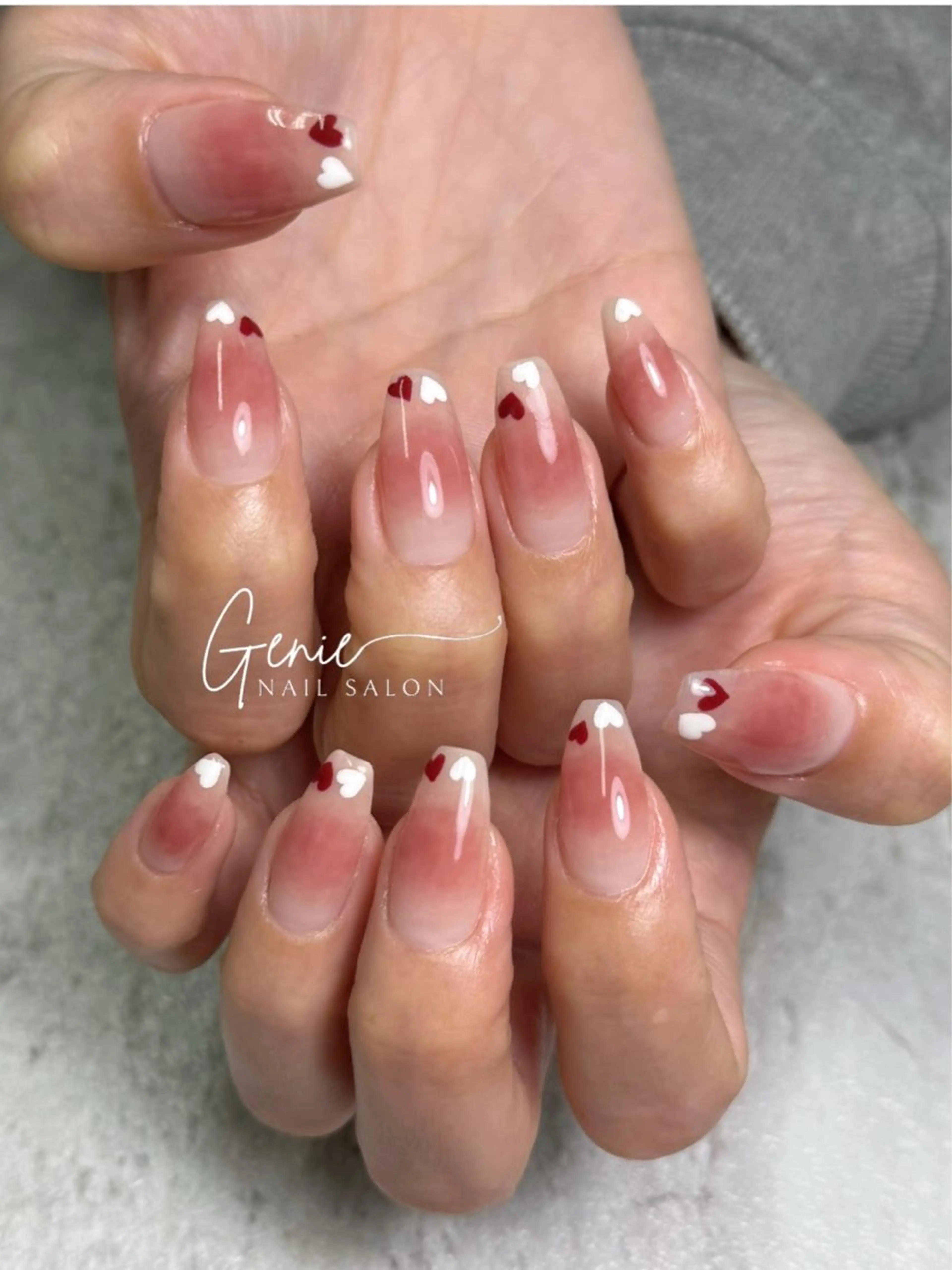 ネイル フットネイル ハート ハンドネイル Nail salon Genie所属・Nail salon Genieのネイルデザイン
