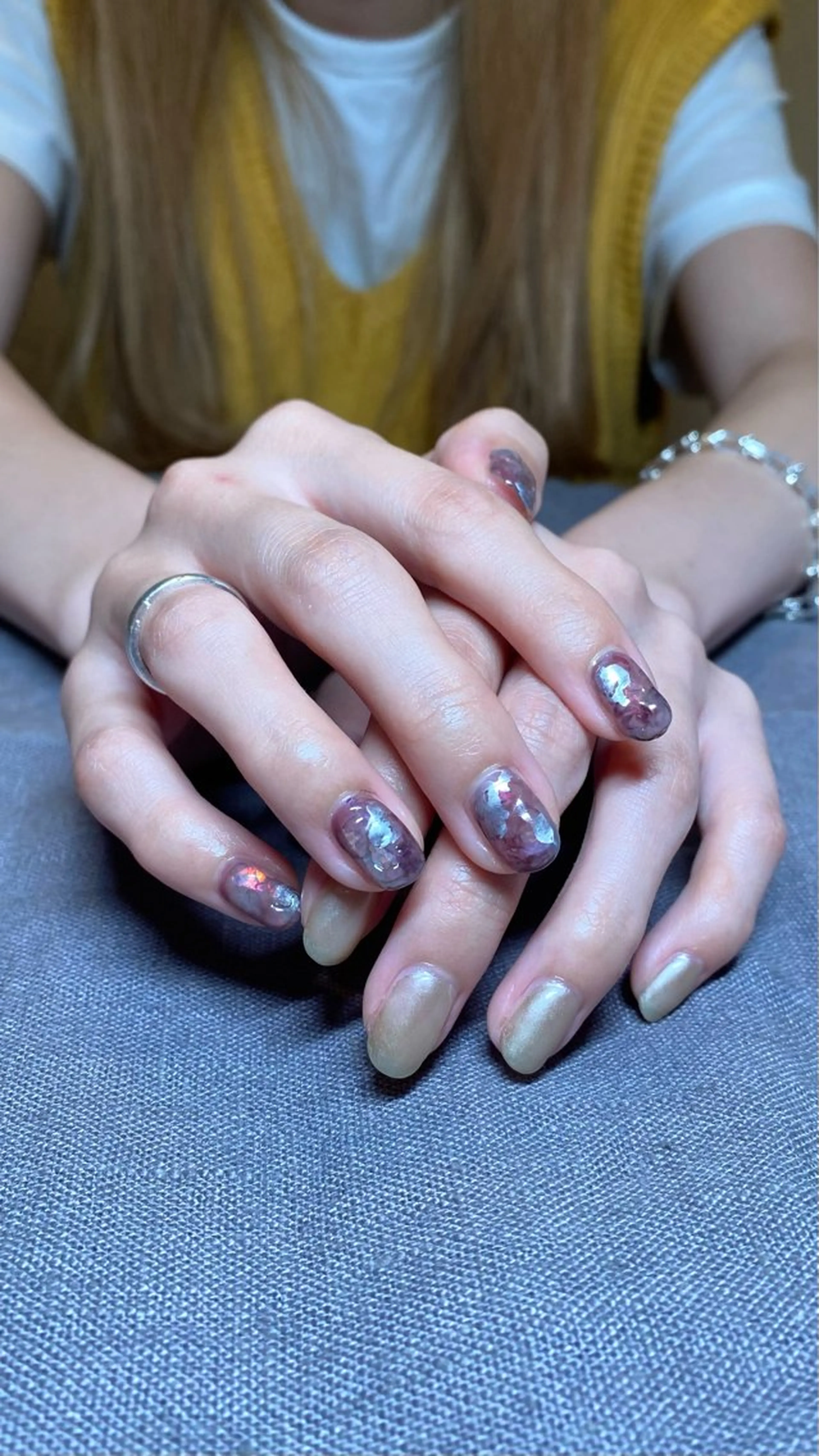 ネイル 持ち込み ニュアンスネイル ワンカラーネイル atelier mofのネイルデザイン