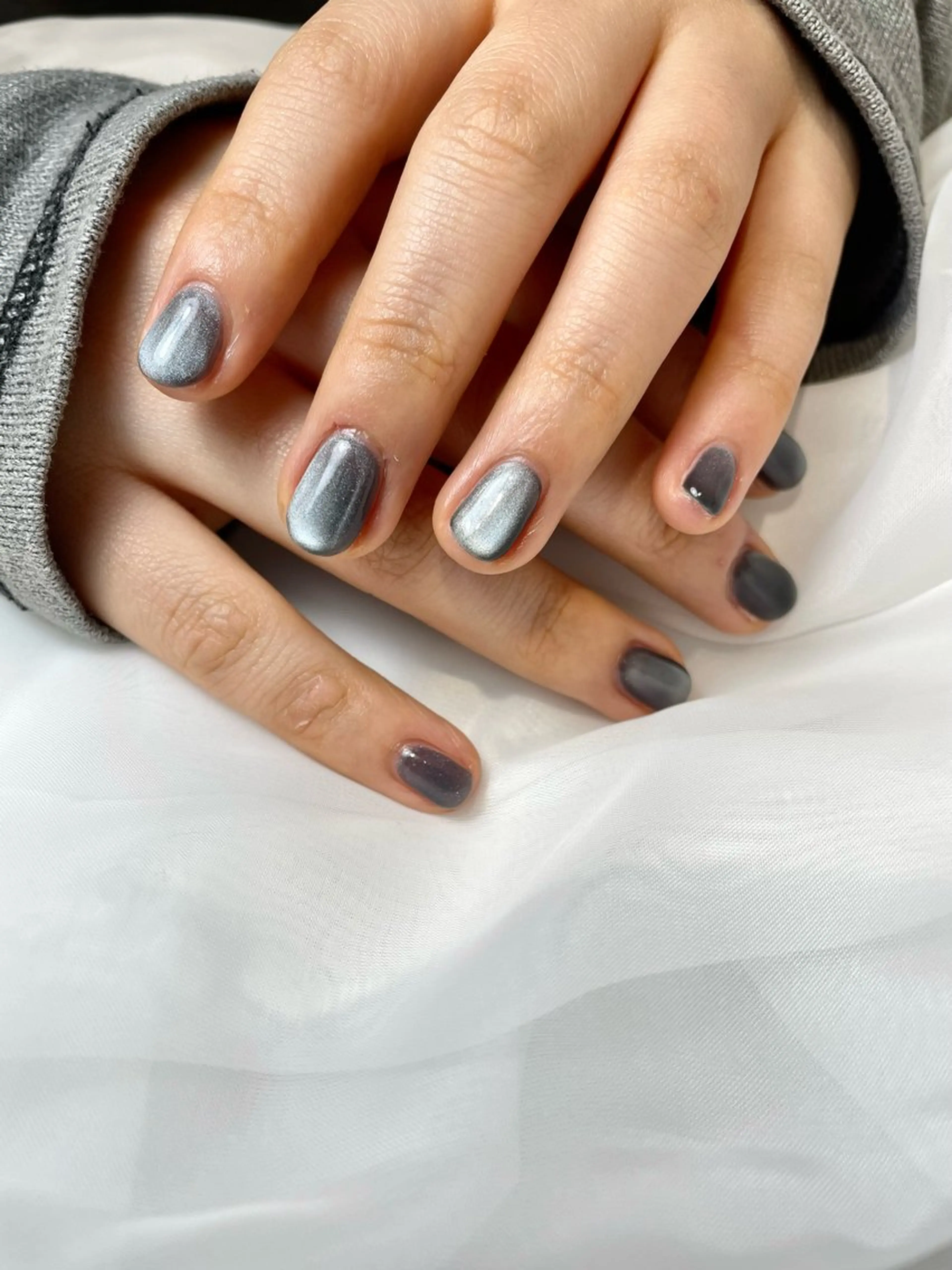 ネイル 成人式 マグネットネイル nail atelier Kのネイルデザイン