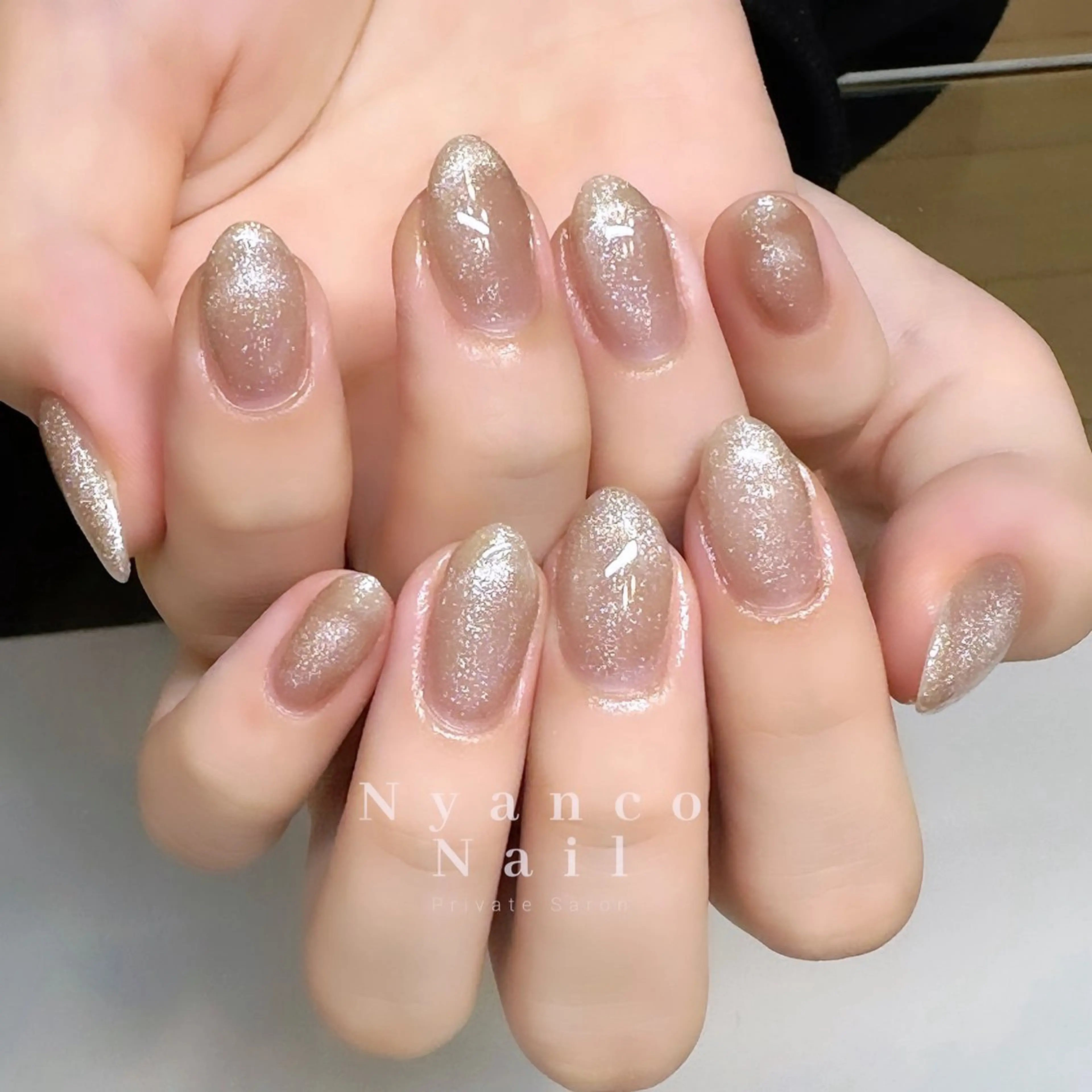 ネイル フレンチネイル ジェルネイル マグネットネイル マグネットフレンチ ワンカラーネイル Nyanco Nailのネイルデザイン