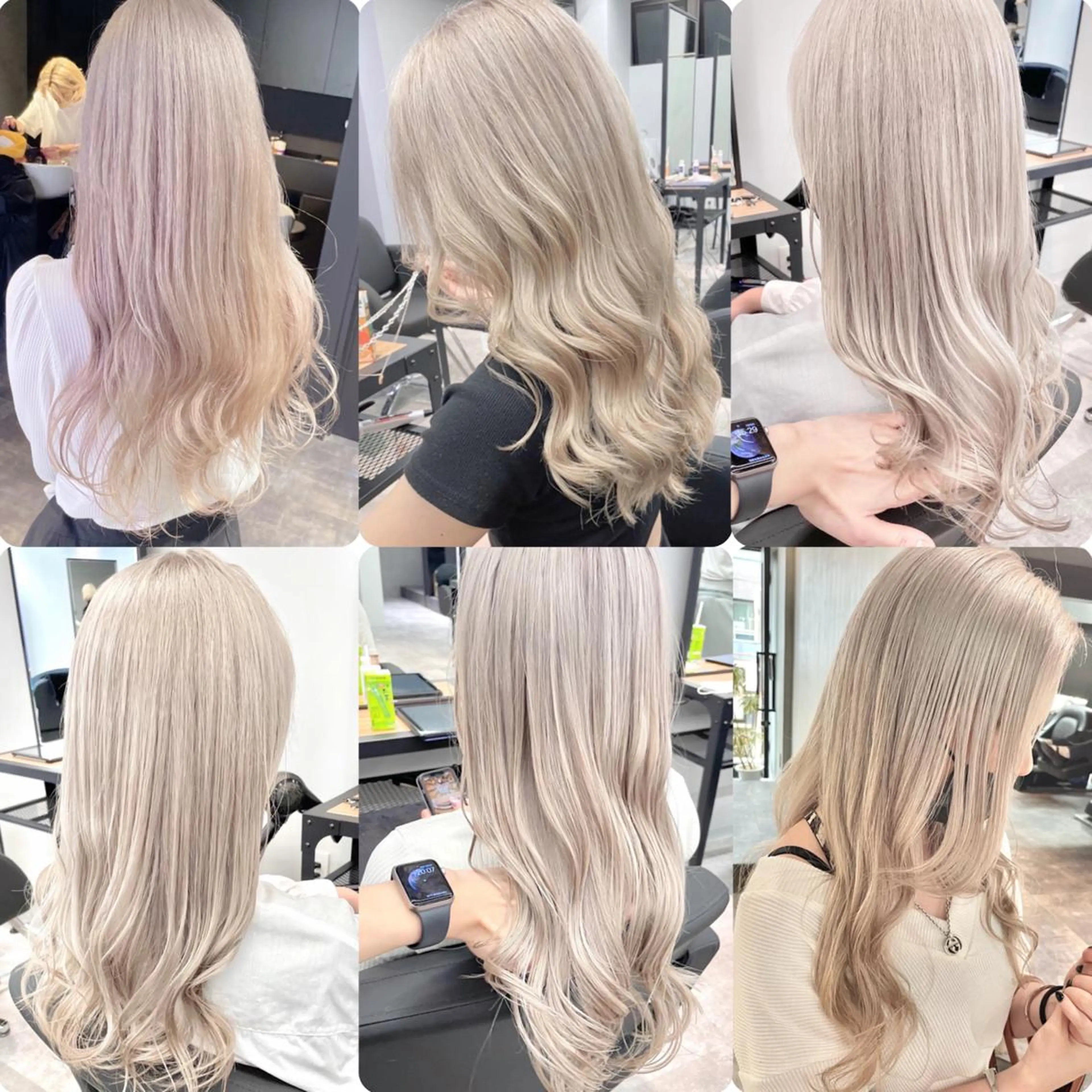 ロング カラー ベージュカラー ホワイトベージュ ヘアカラー トリートメント MiL所属・✨ハイトーン✨ 濱田知孝のヘアスタイル