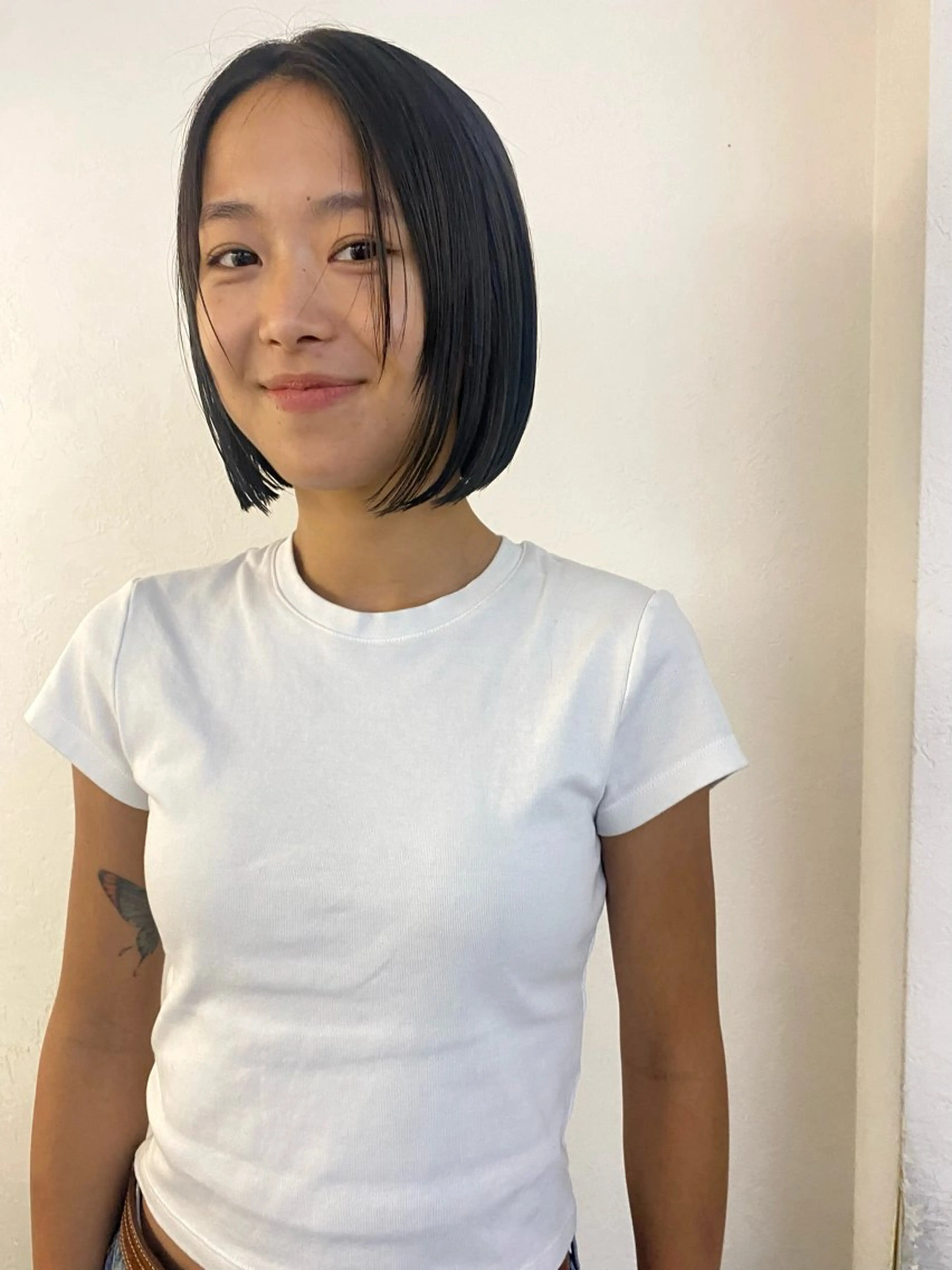 ショート カラー ダークグレー ボブ ショートヘア カット ヘアカラー トリートメント 森貴裕/ベージュ/ パーマ/オリーブのヘアスタイル