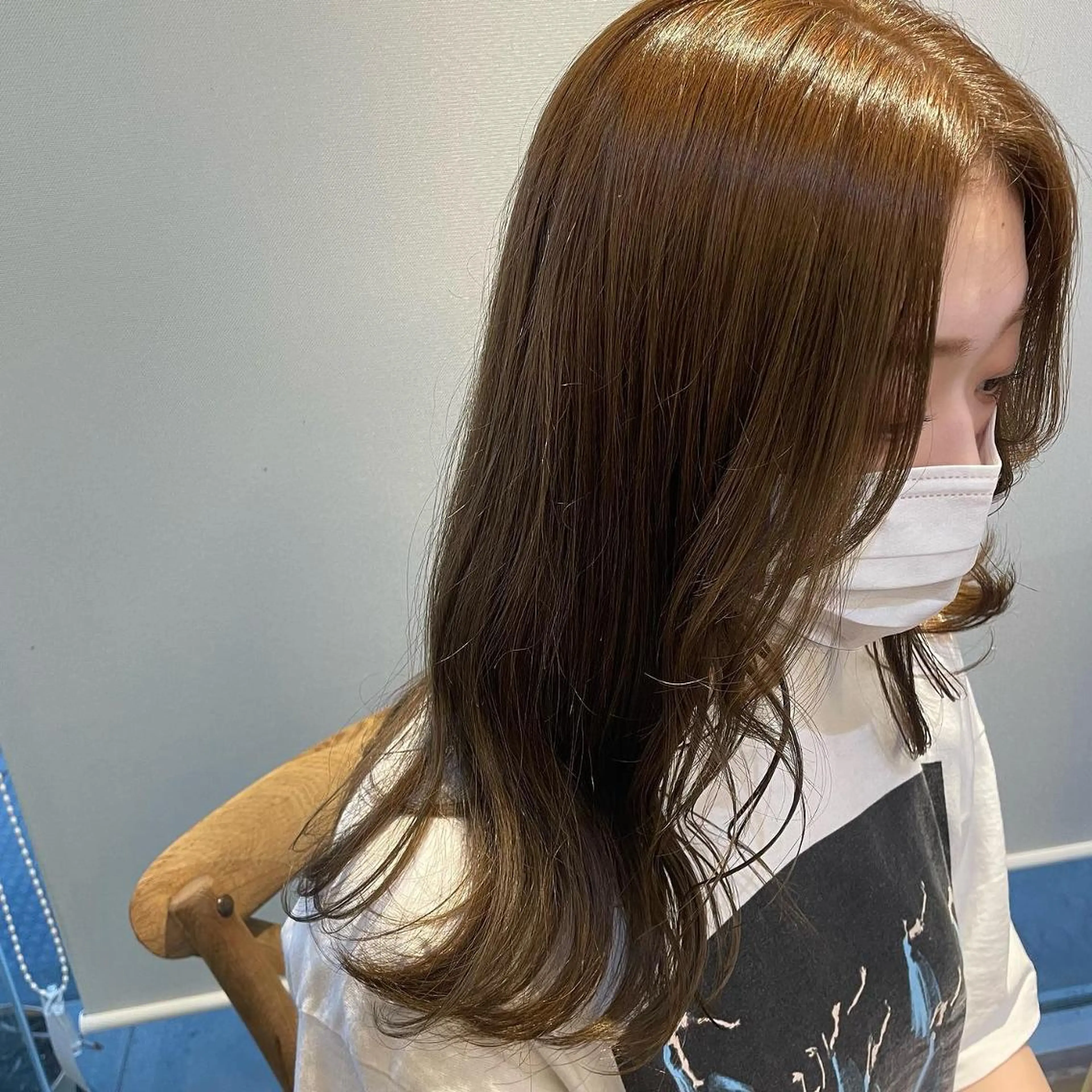 カラー ヘアアレンジ ベージュカラー ブリーチ 透明感カラー ブリーチなしカラー オリーブベージュ 𝙢𝙞𝙮𝙪🎀 girly hairのヘアスタイル