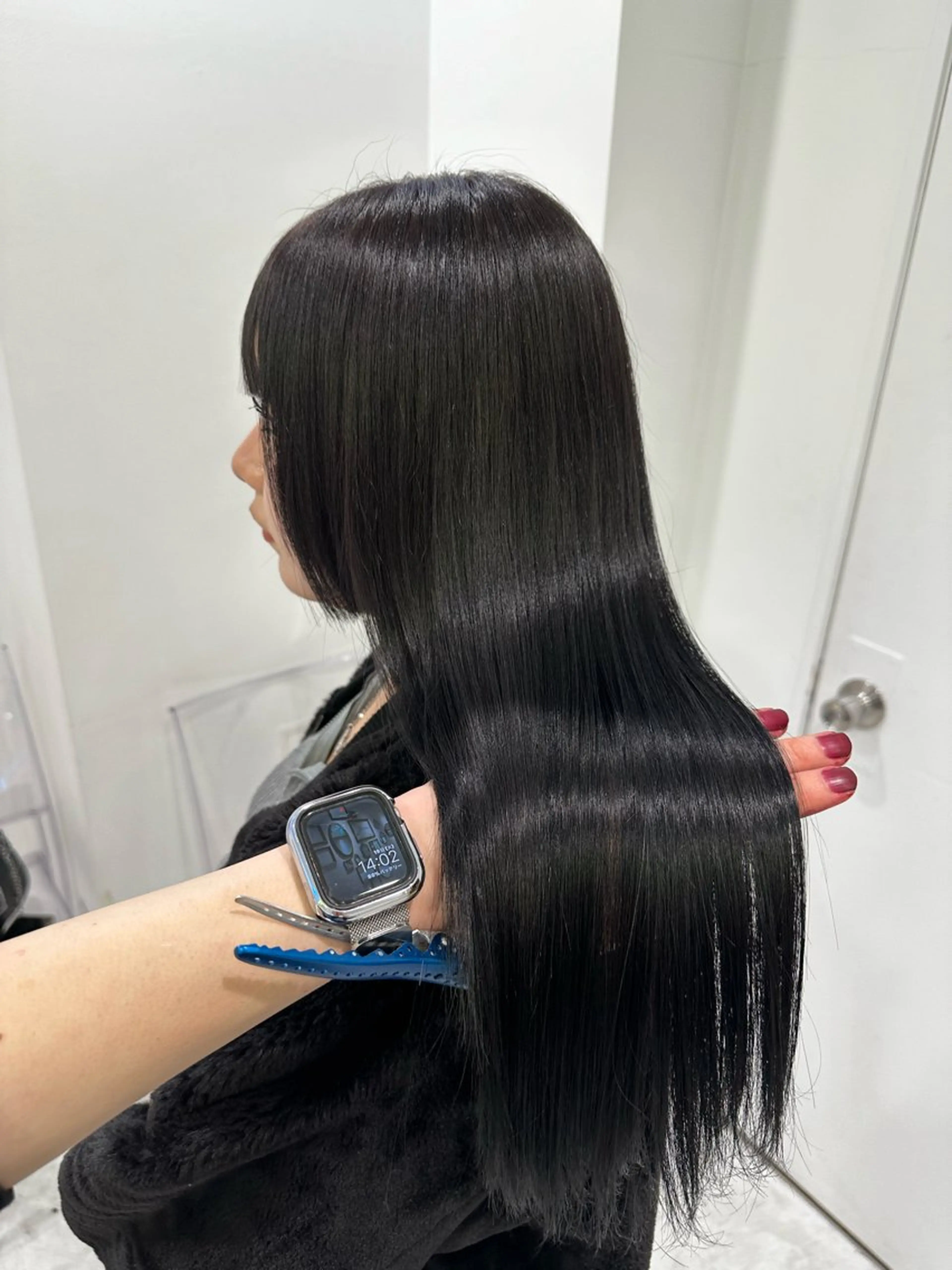 ロング カラー 透明感カラー 髪質改善 ヘアカラー トリートメント 韓国暗髪🩶レイヤー 🩶hayatoのヘアスタイル