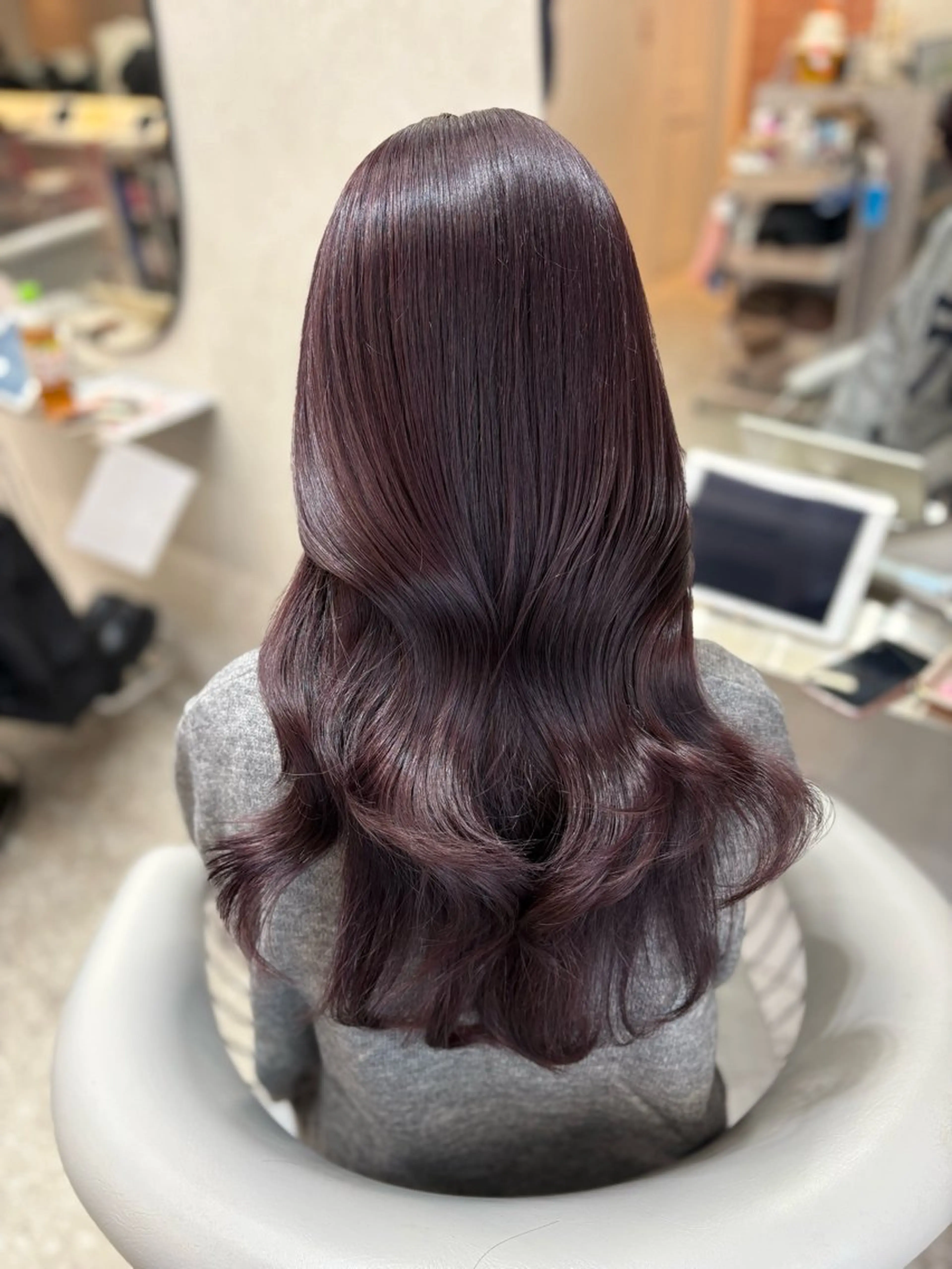 ロング カラー 新宿/韓国ヘア 中明度カラー/かやのヘアスタイル