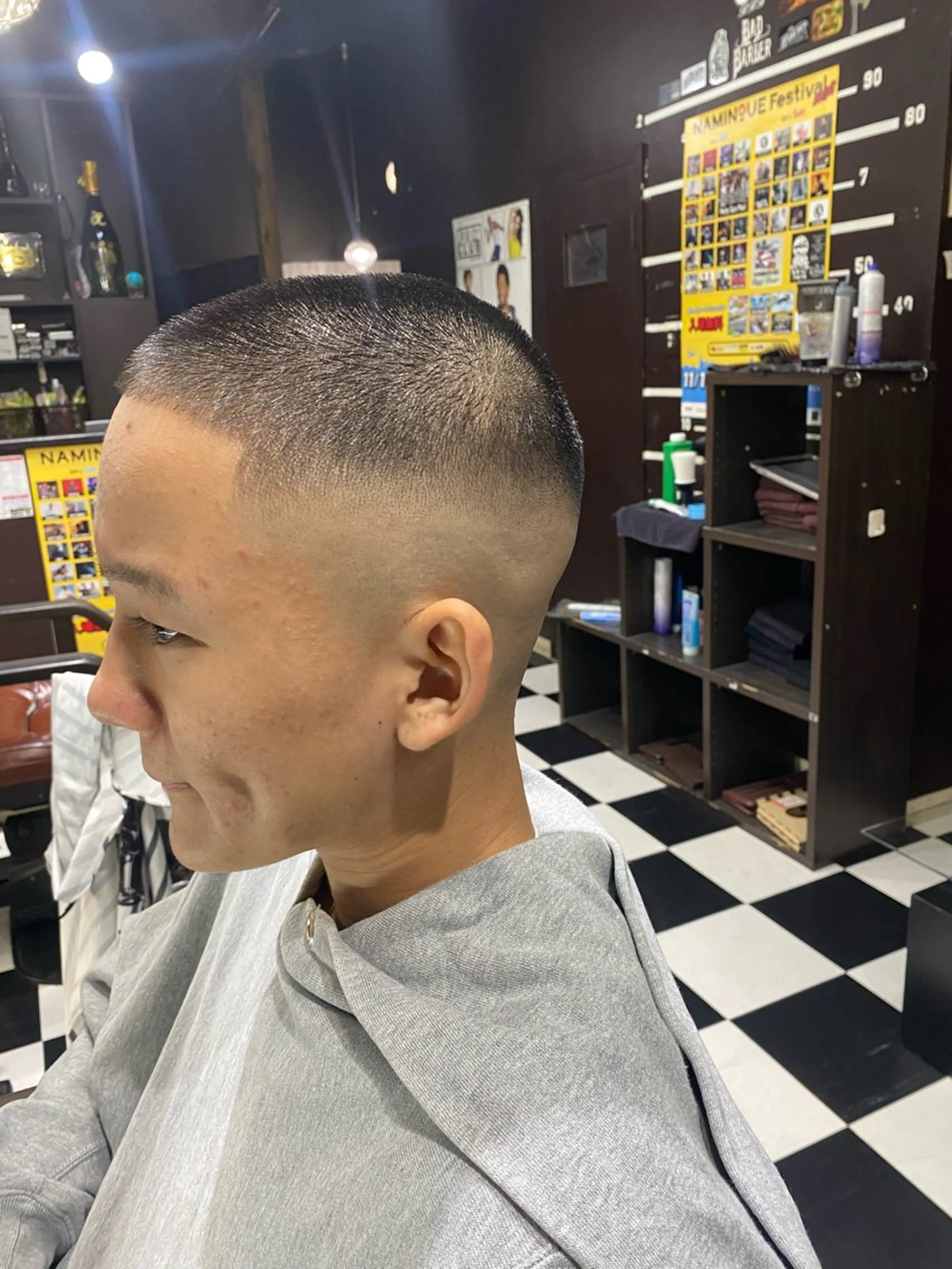 ショート メンズ ボウズ フェードカット 学生（メンズ向け） スキンフェード バズカット BADBARBER蒲田店所属・barber goriのその他イメージ