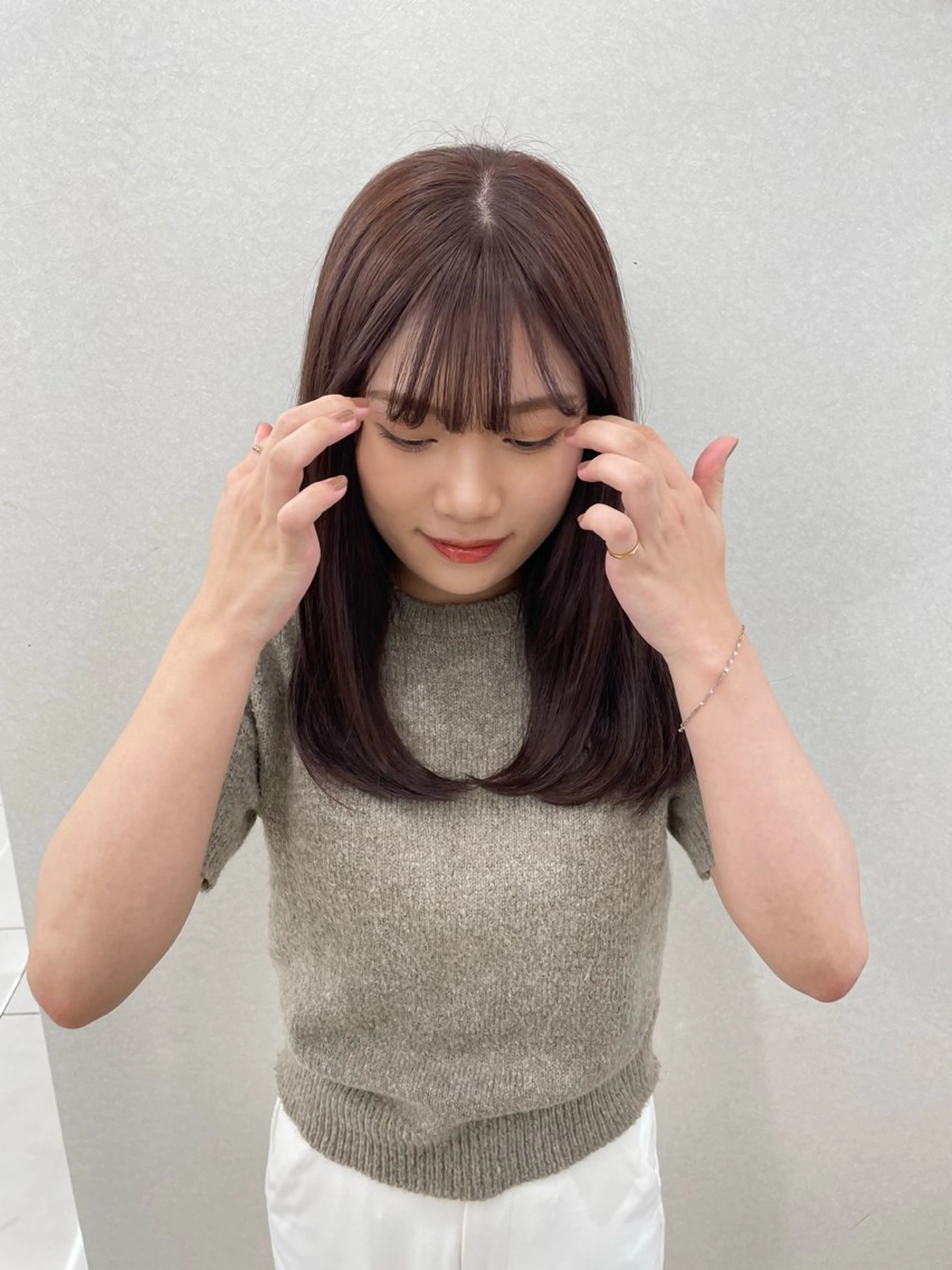 セミロング カラー 透明感カラー 🩰あさのヘアスタイル