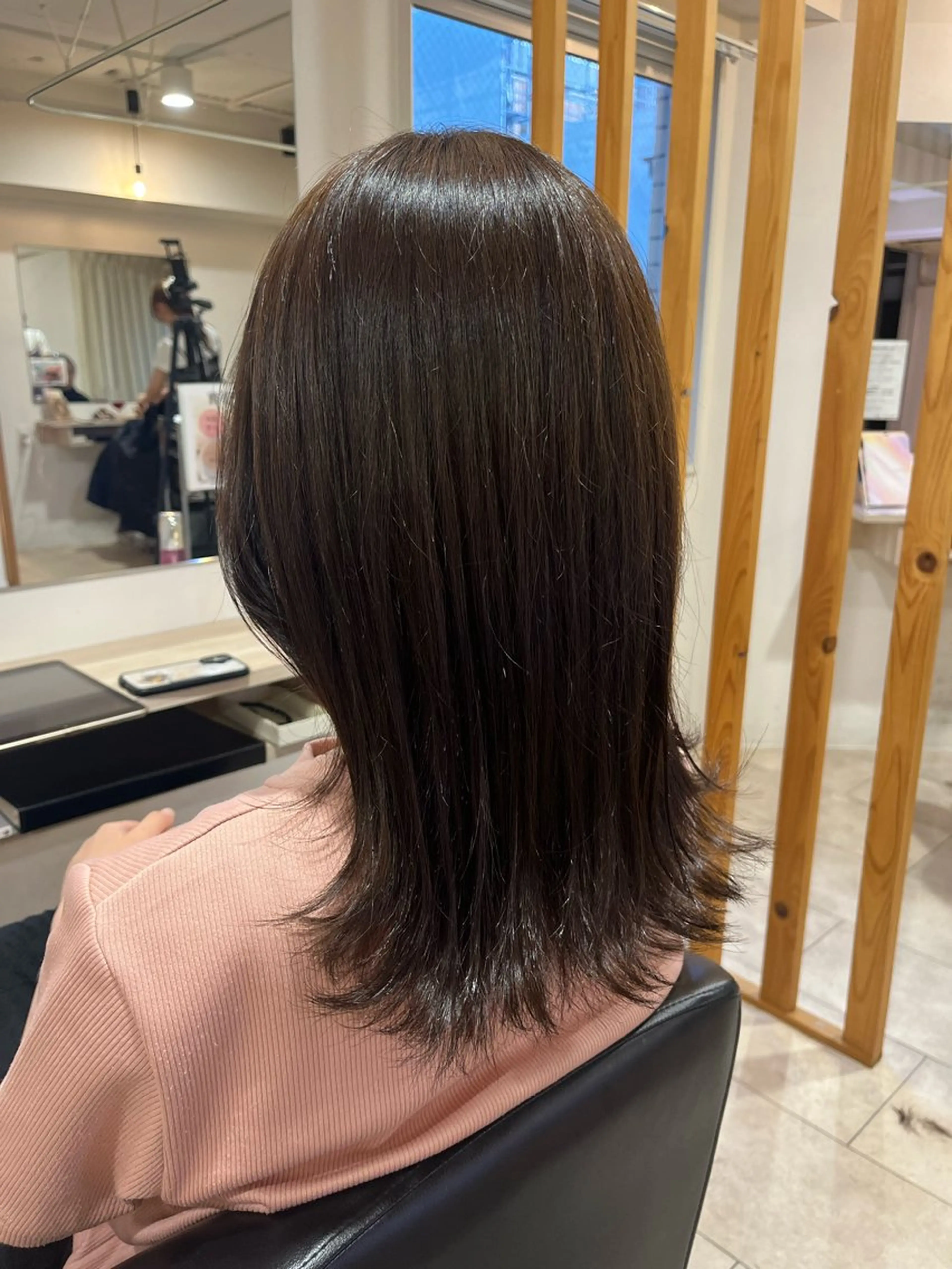 セミロング カット ヘアカラー 骨格/顔型/パーソナ ルカラー診断/中野のヘアスタイル