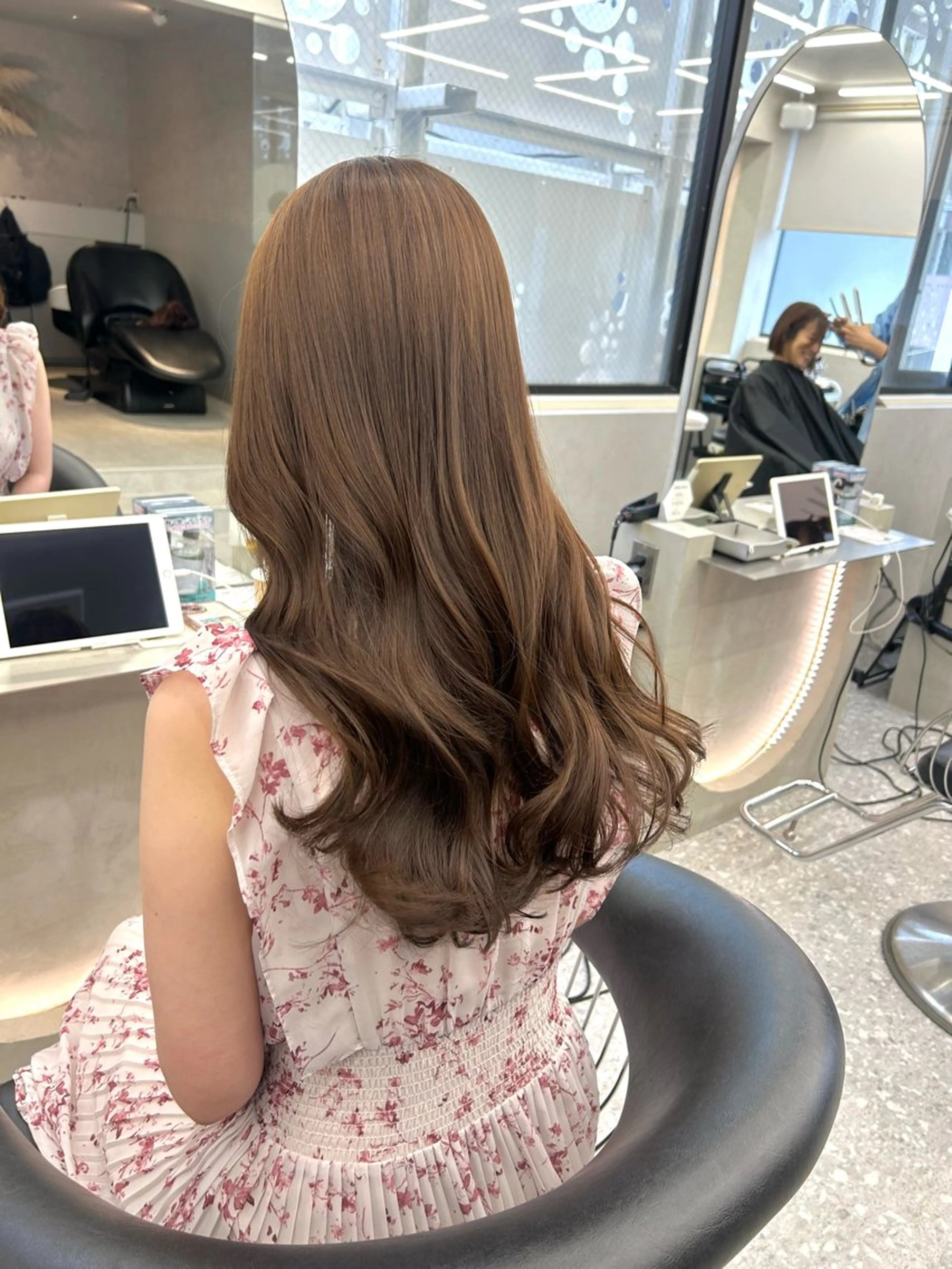 ミディアム カラー ヘアアレンジ ヘアカラー ベージュ🎀 ふみかのヘアスタイル