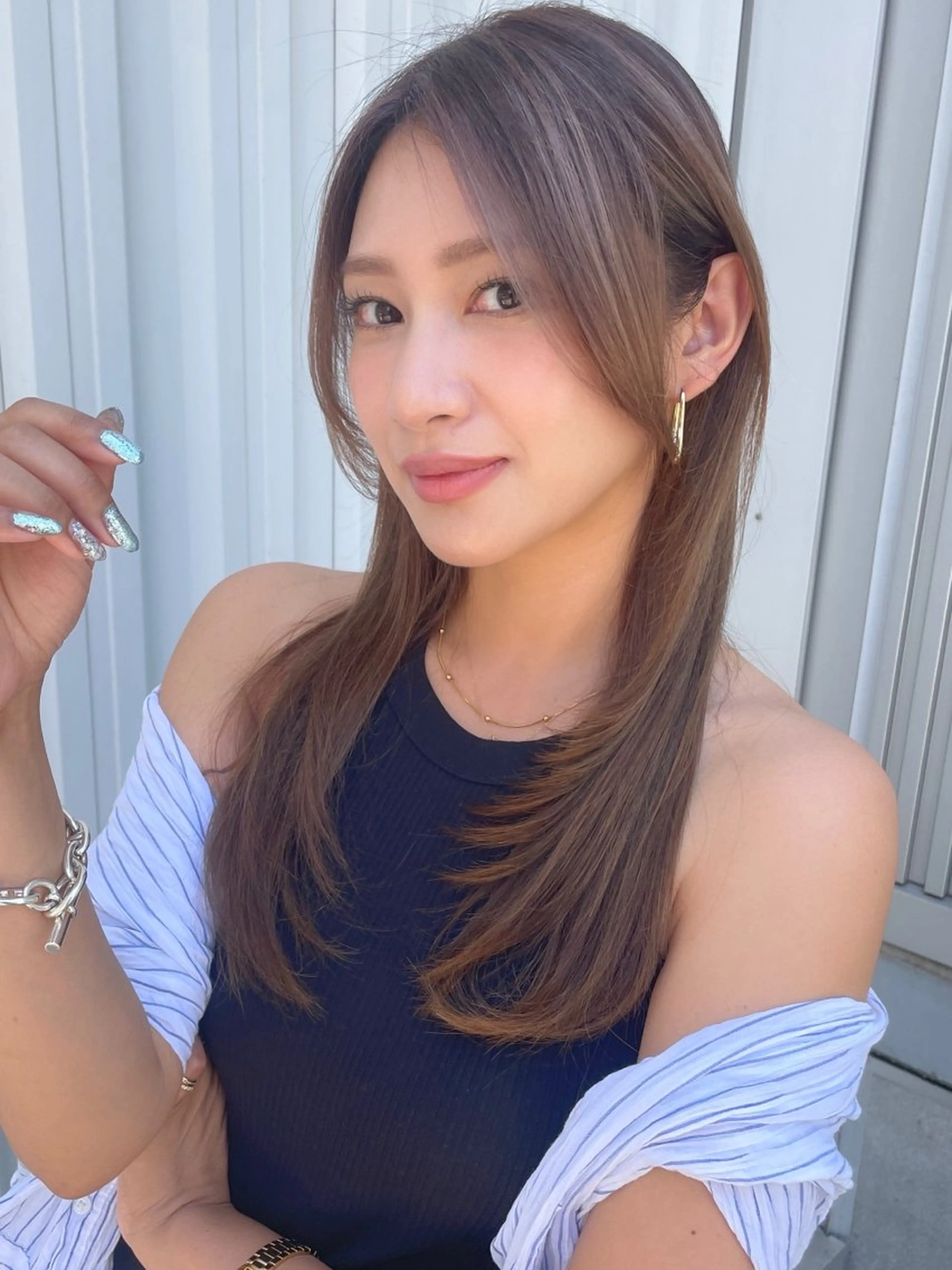 ロング ヘアカラー シールエクステ✨ L.O.G村岡健一のヘアスタイル
