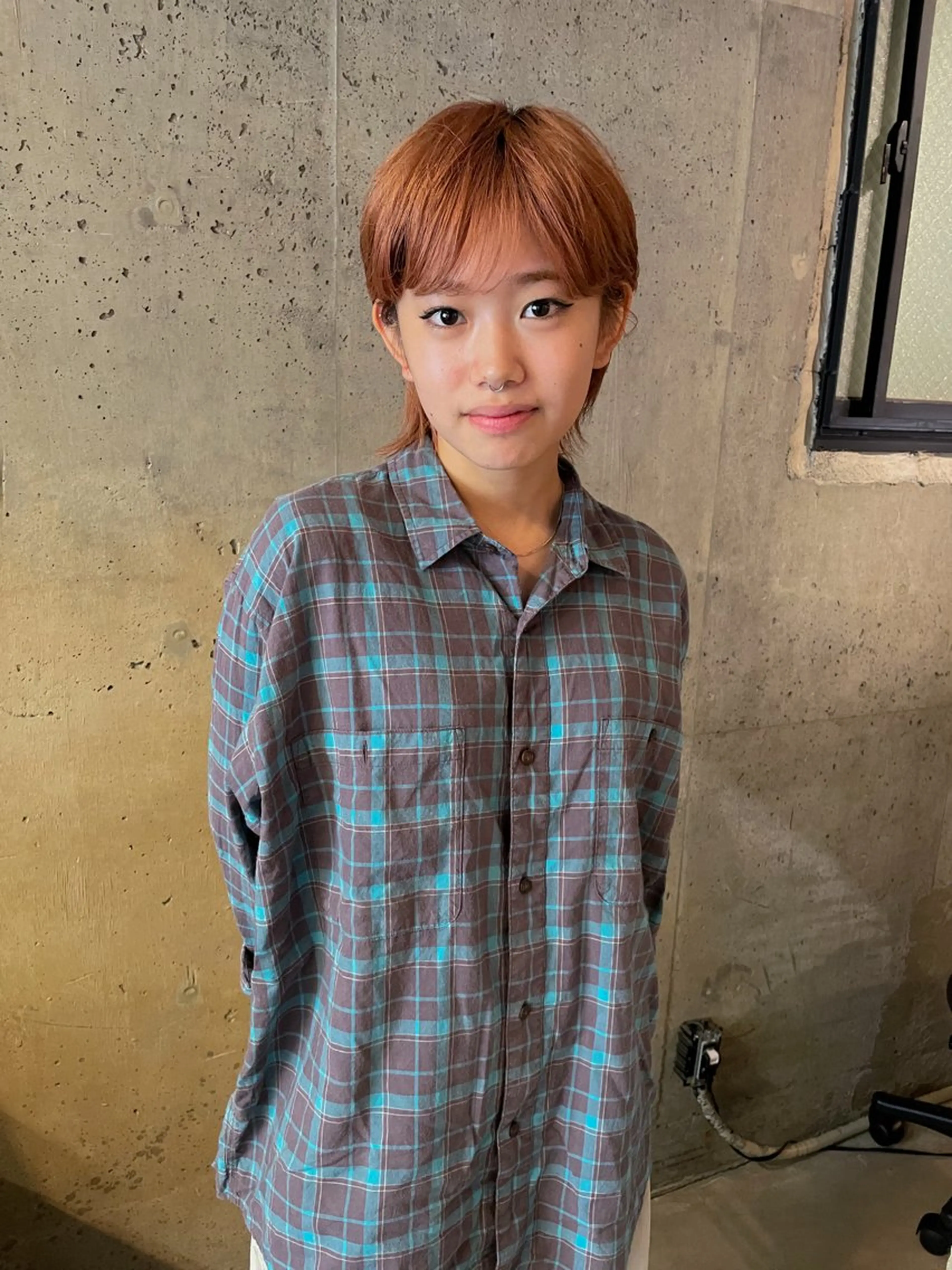 ショート カラー パーマ/レイヤー 岩山丈一郎のヘアスタイル