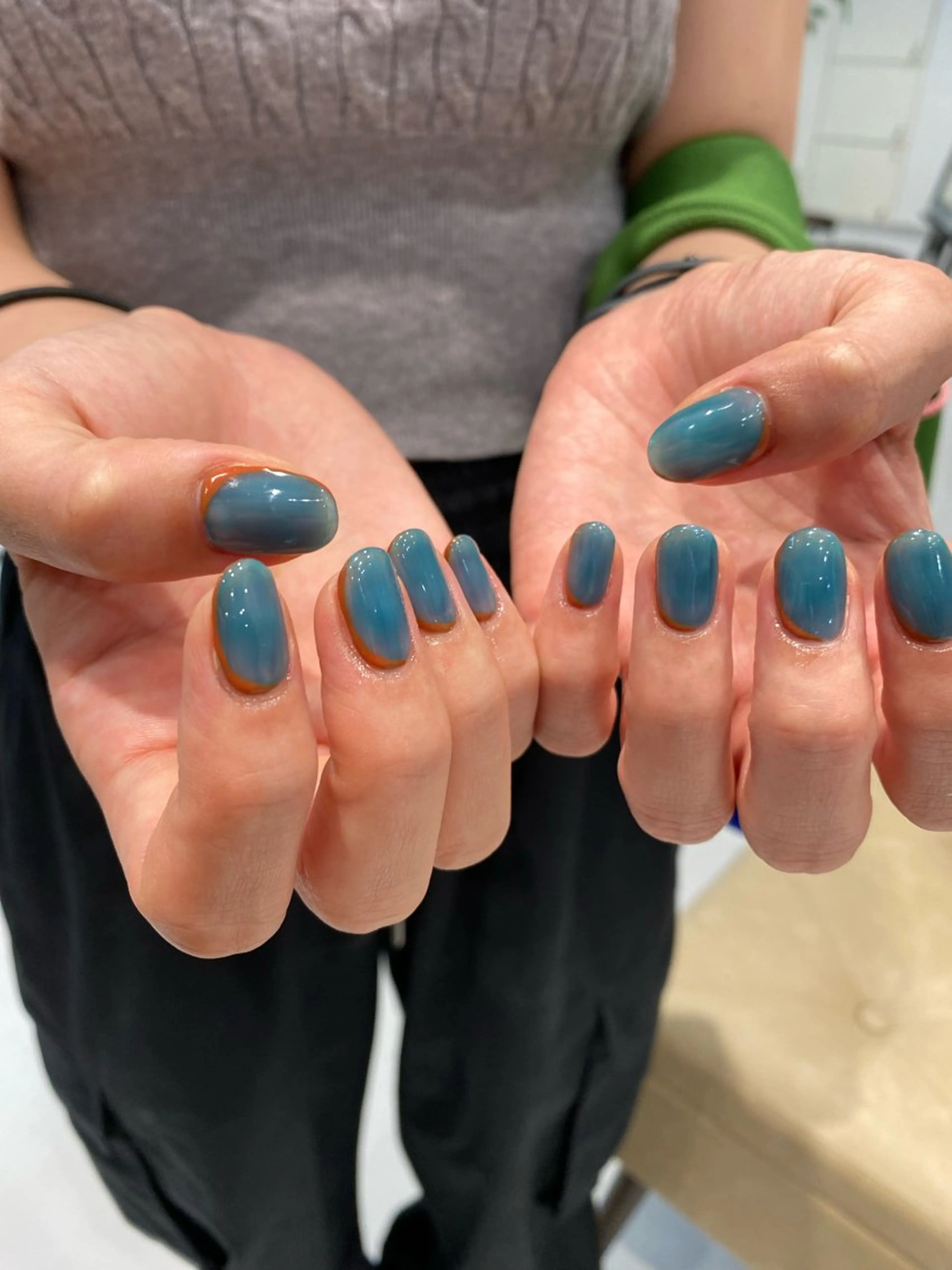 ネイル ジェルネイル マグネットネイル ニュアンスネイル ワンカラーネイル パラジェル ハンドネイル 草加ニュアンスネイル 🌚hersのネイルデザイン